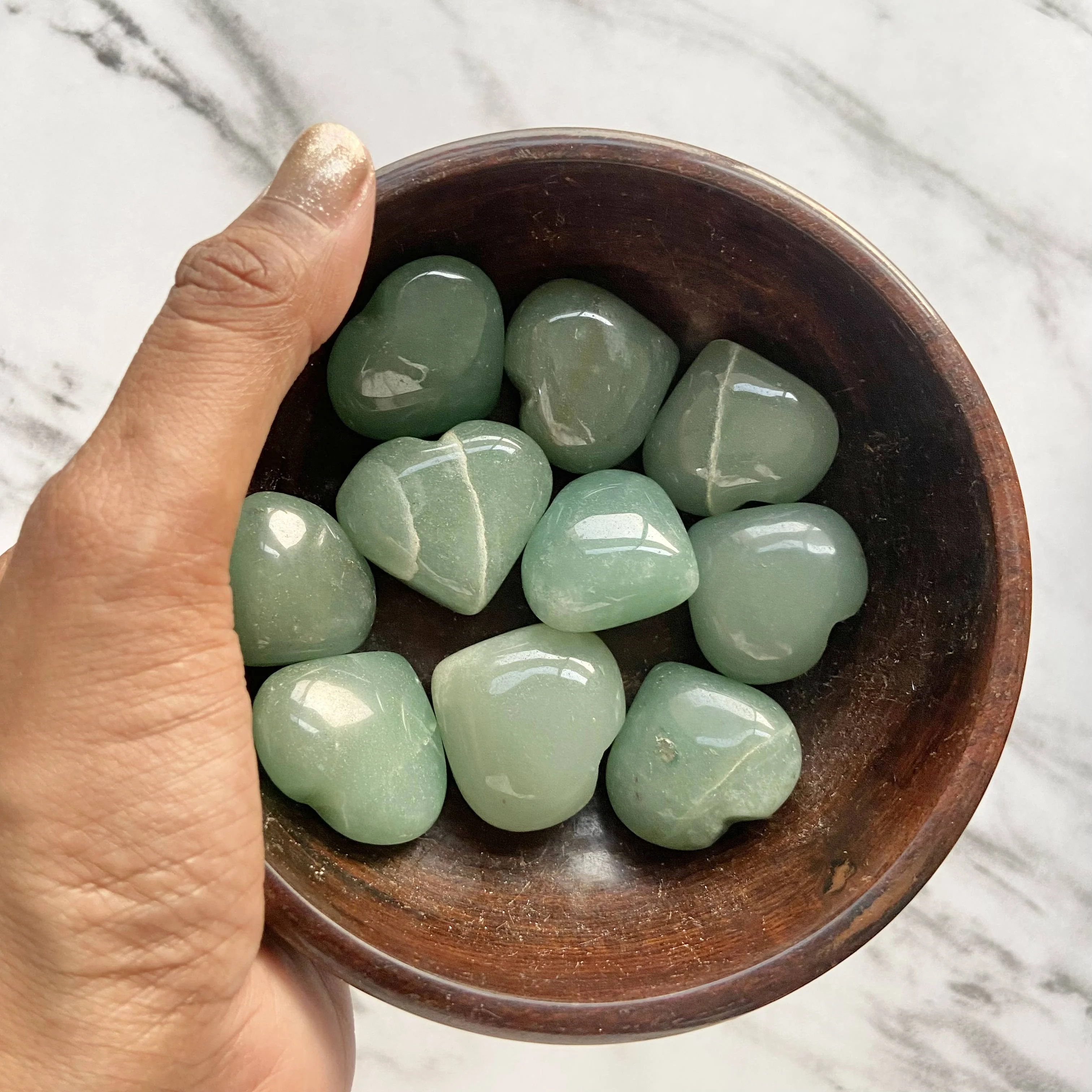 Green Aventurine (Brazilian) Mini Heart | Luck & Abundance - Image 3