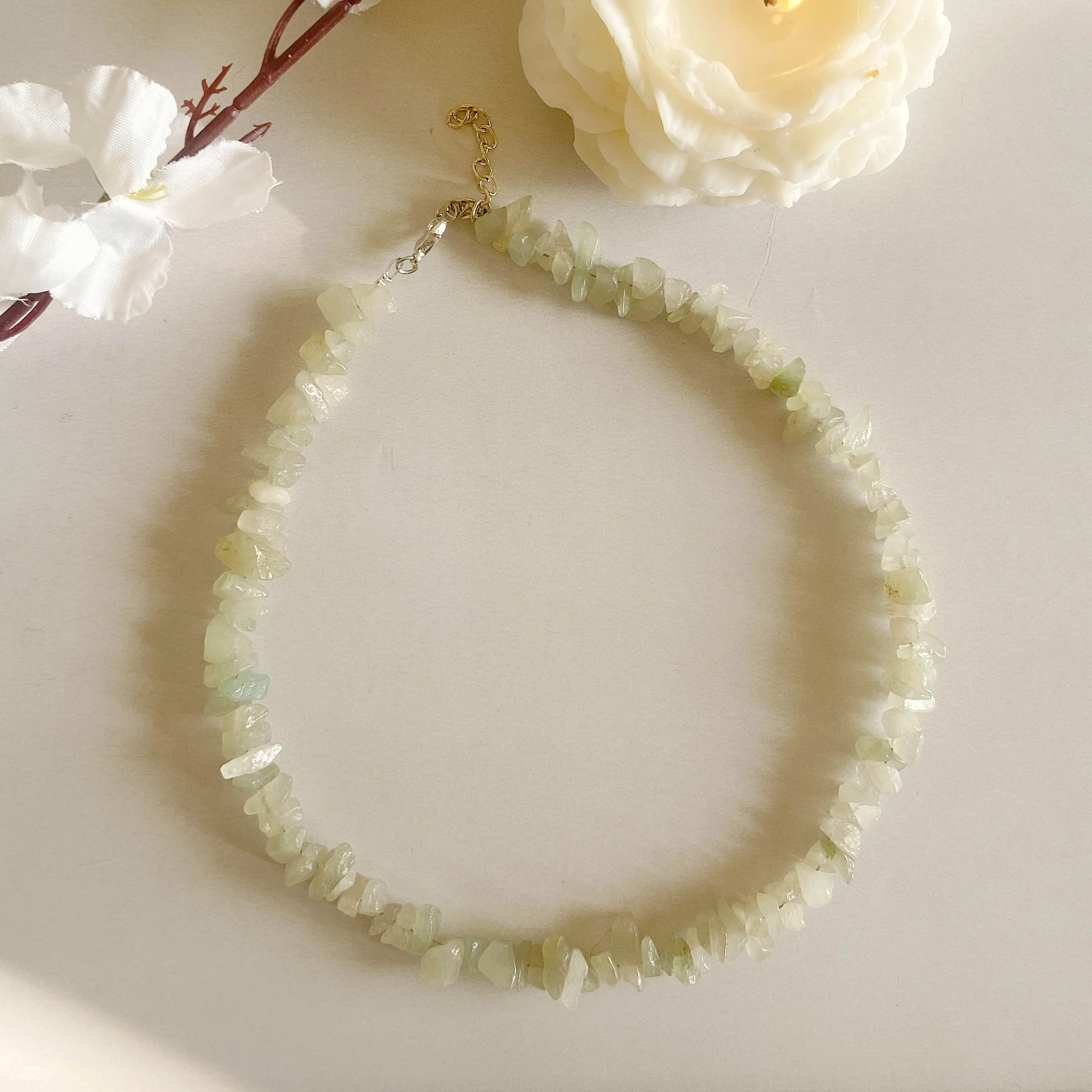Green Aventurine Chips Necklace | Stone of Abundance & Prosperity