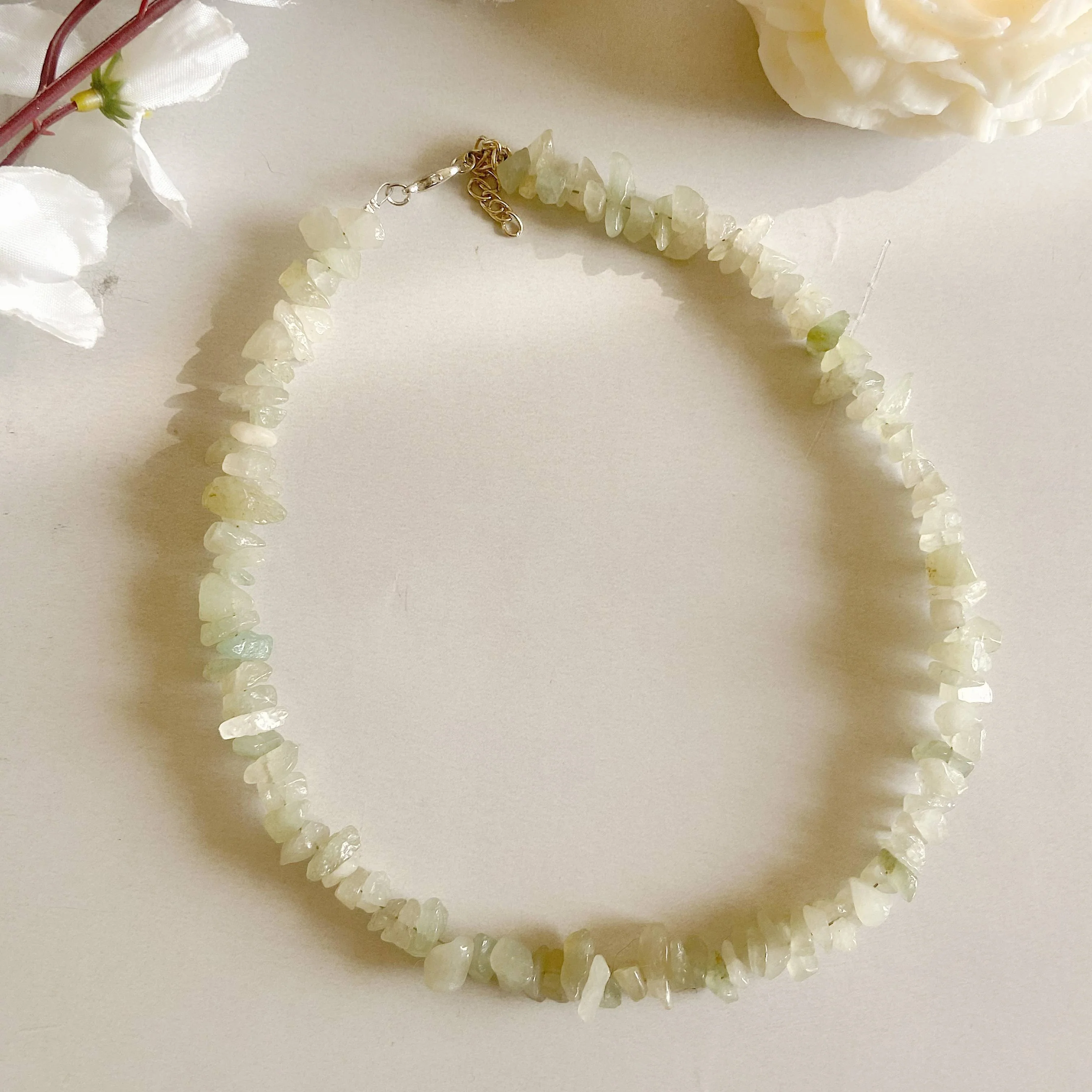 Green Aventurine Chips Necklace | Stone of Abundance & Prosperity - Image 2