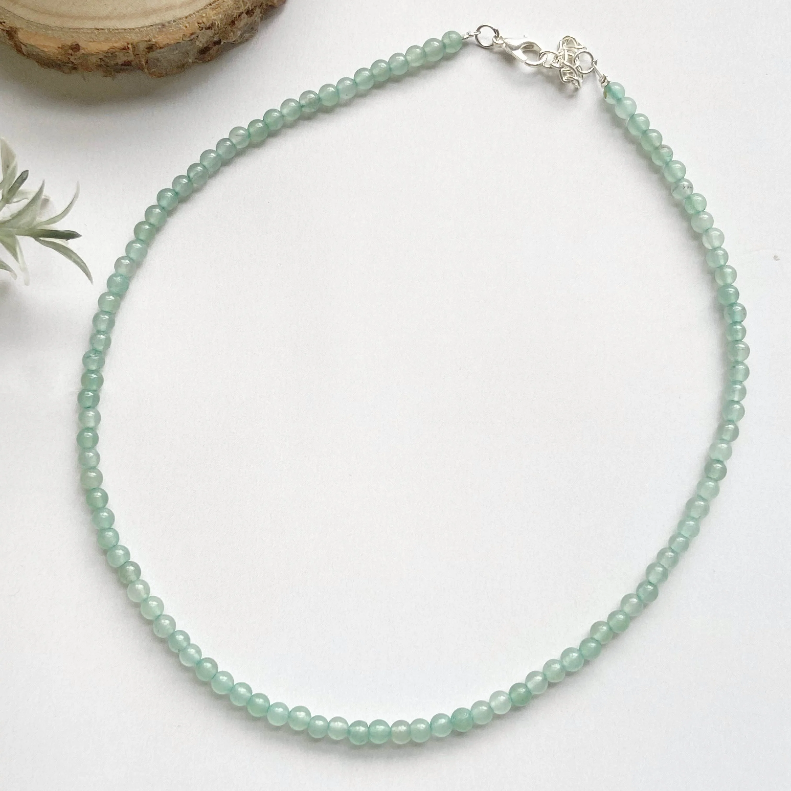 Green Aventurine mini beads Necklace | Stone of Abundance & Prosperity - Image 3