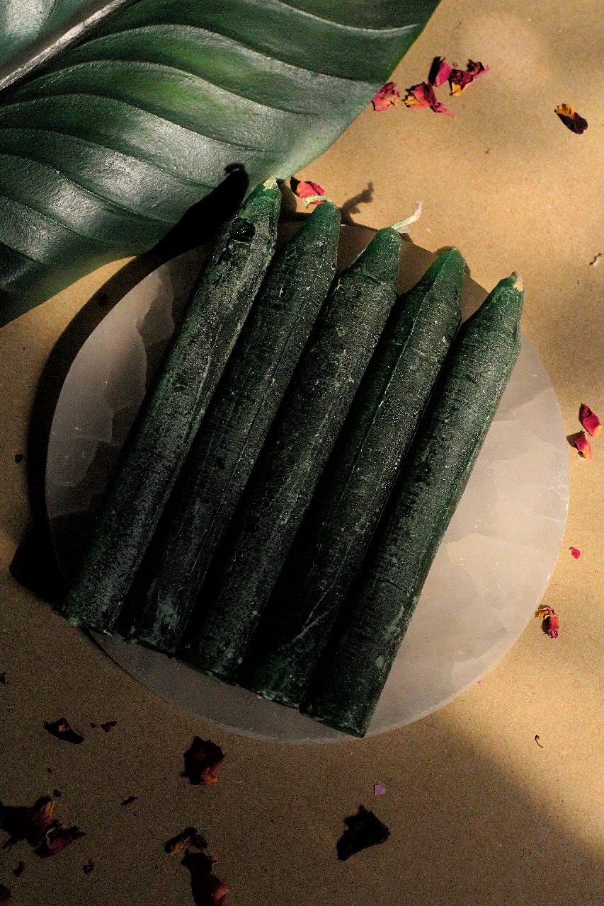 Green Mini Taper Candle - Image 3