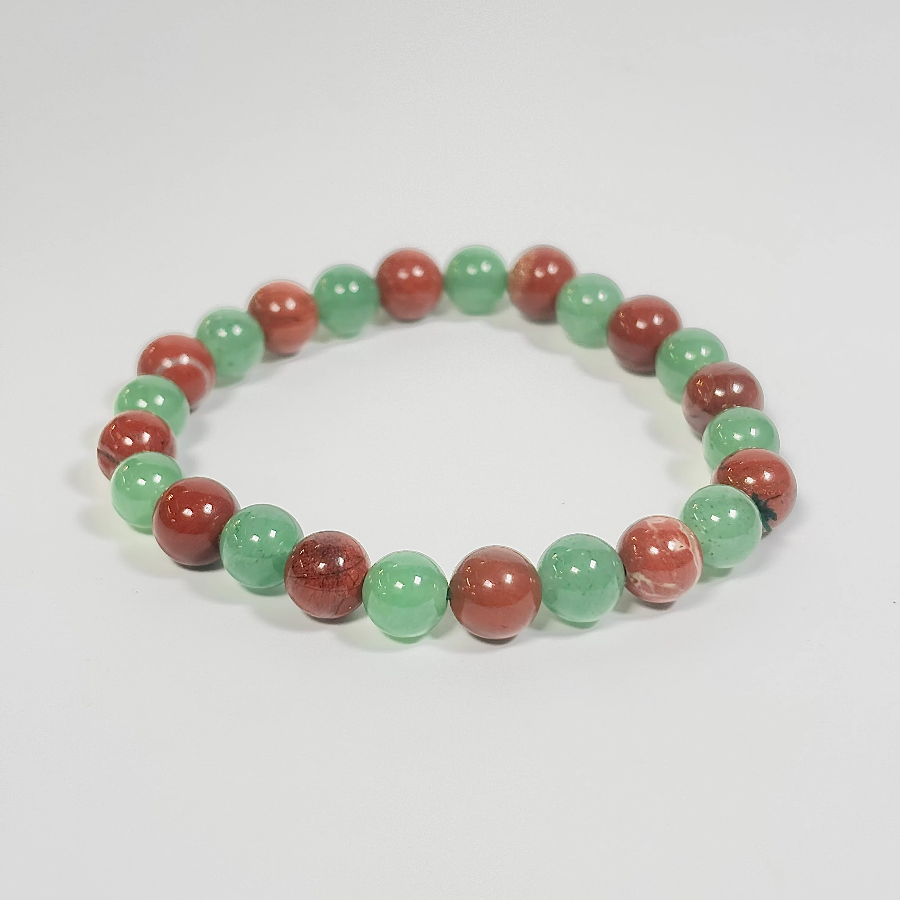 Red Jasper & Green Aventurine Bracelet – Grounding & Prosperity - Image 2