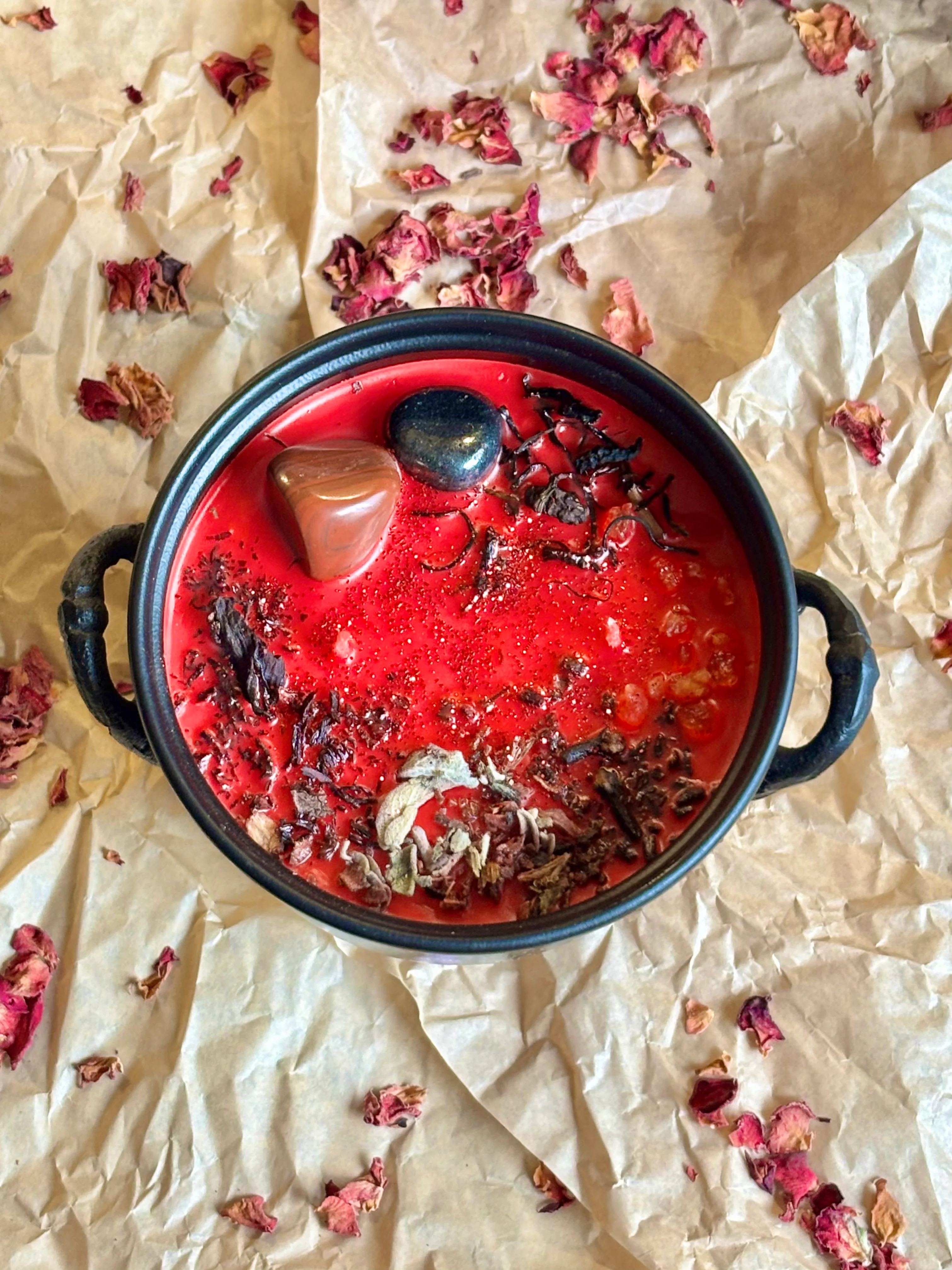 Grounding & Protection Goddess Gaia print Cauldron Candle - 200 Gm - Image 3