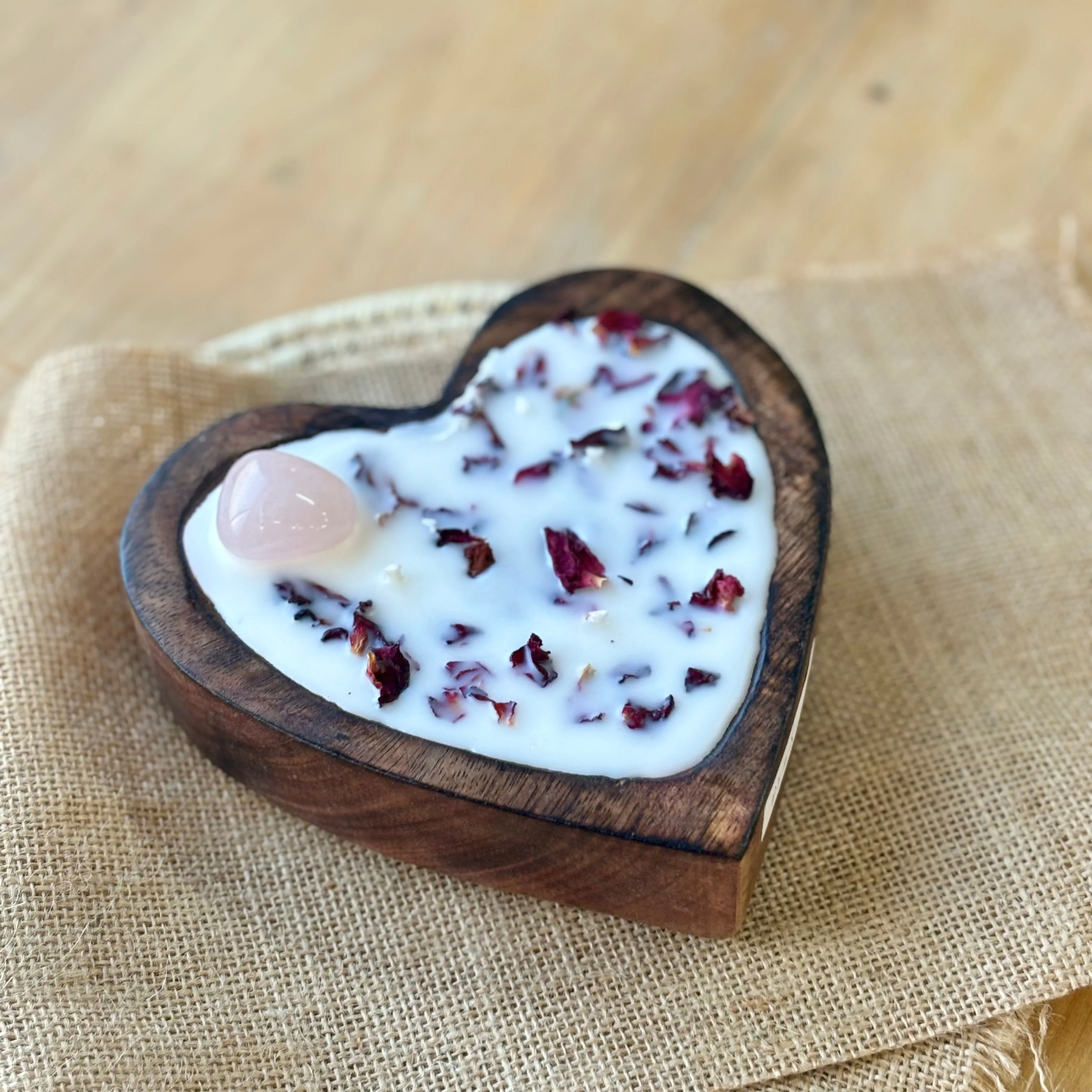 Heart of Roses Soy Scented Crystal Candle - Image 3