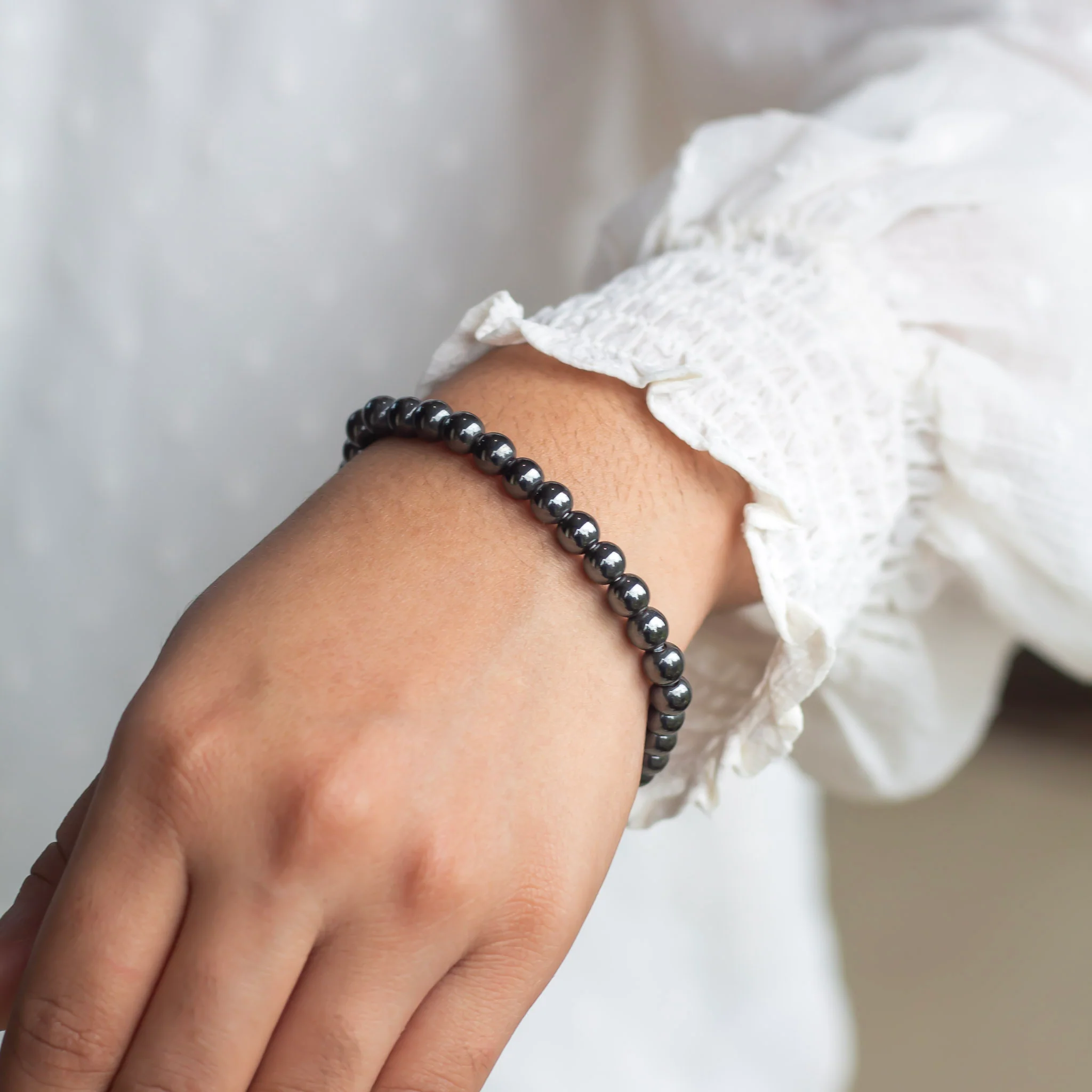 Hematite Bead Bracelet - 6mm | Protection & Grounding