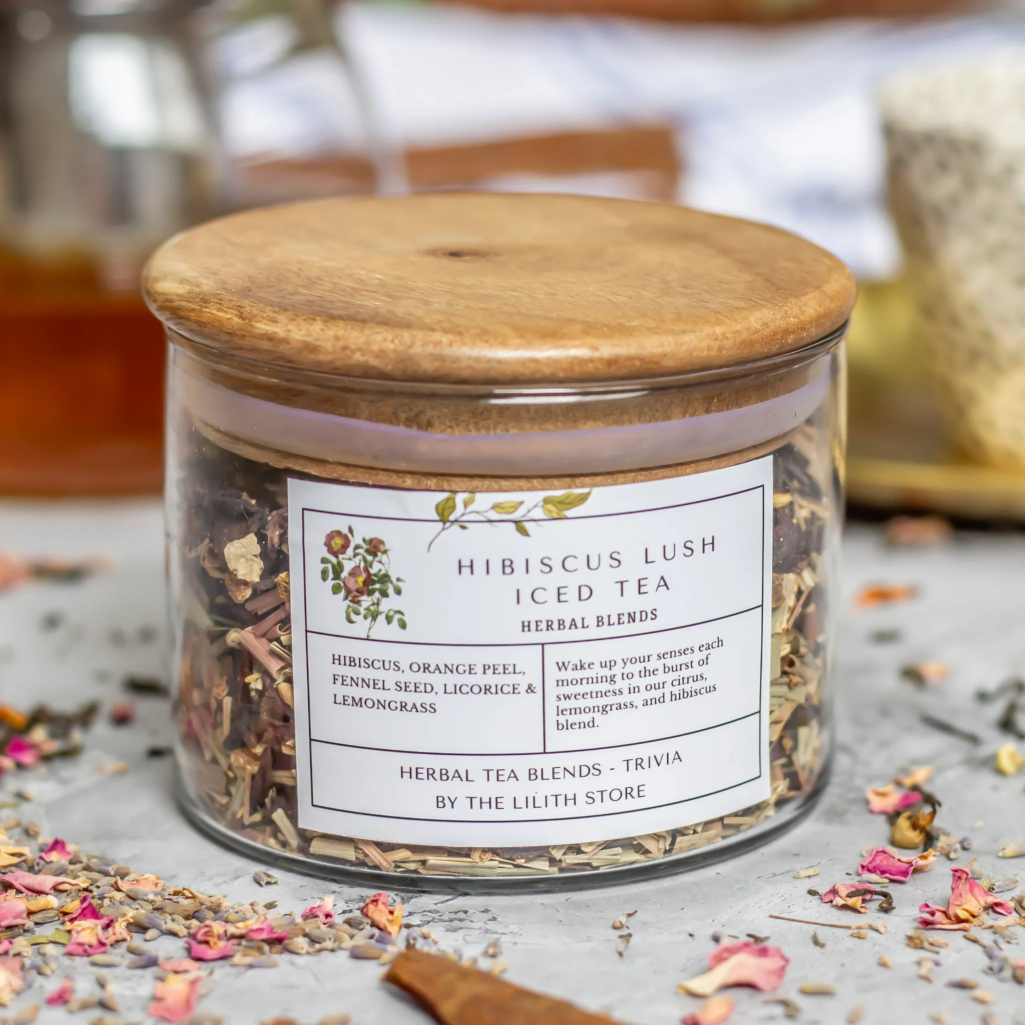 Hibiscus Lush Flavoured Tea Blends - 100 Gm | Balances Emotion,  Joy & Positivity - Image 2