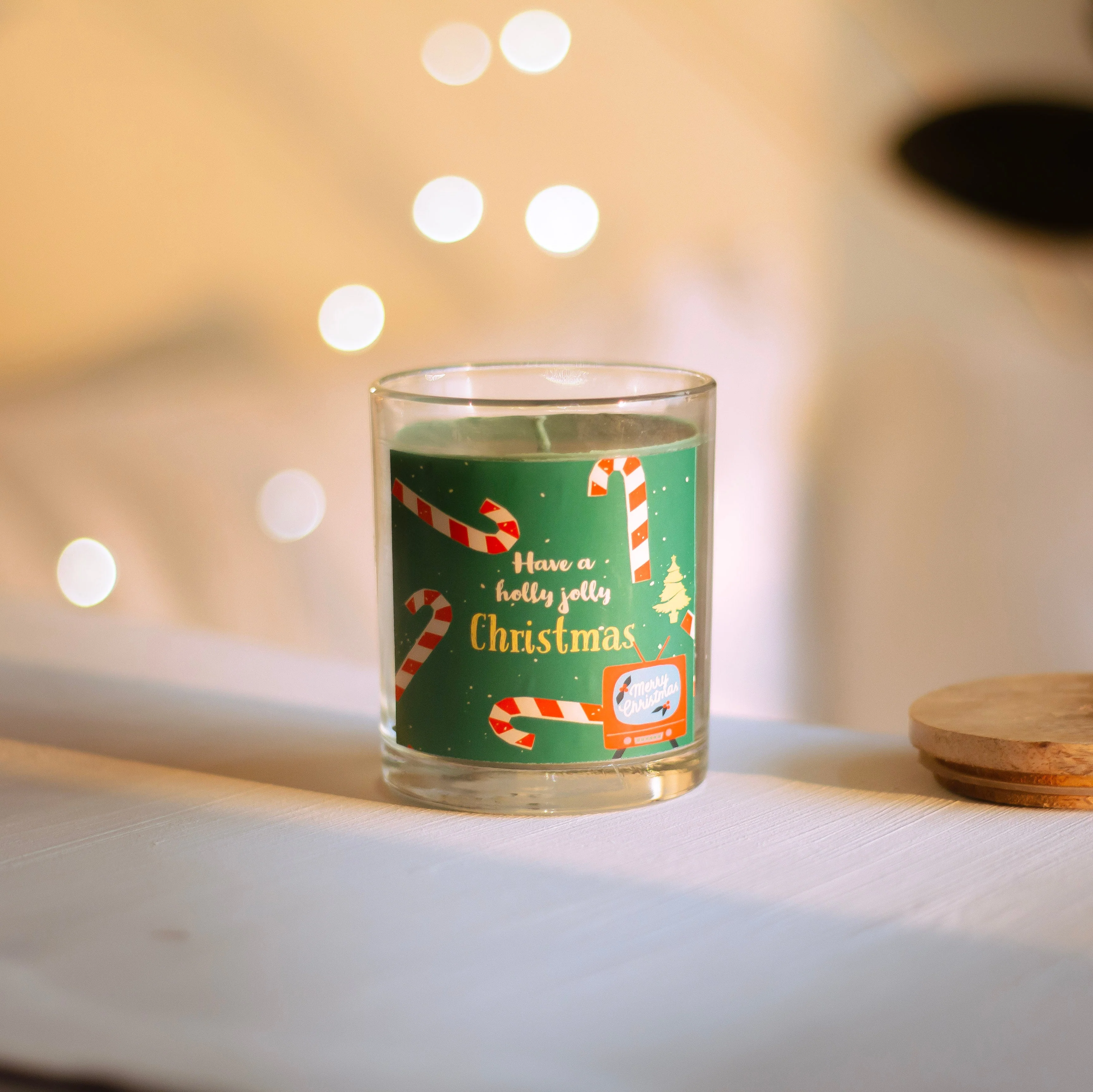 Holly Jolly Christmas Soy Candle - Image 2