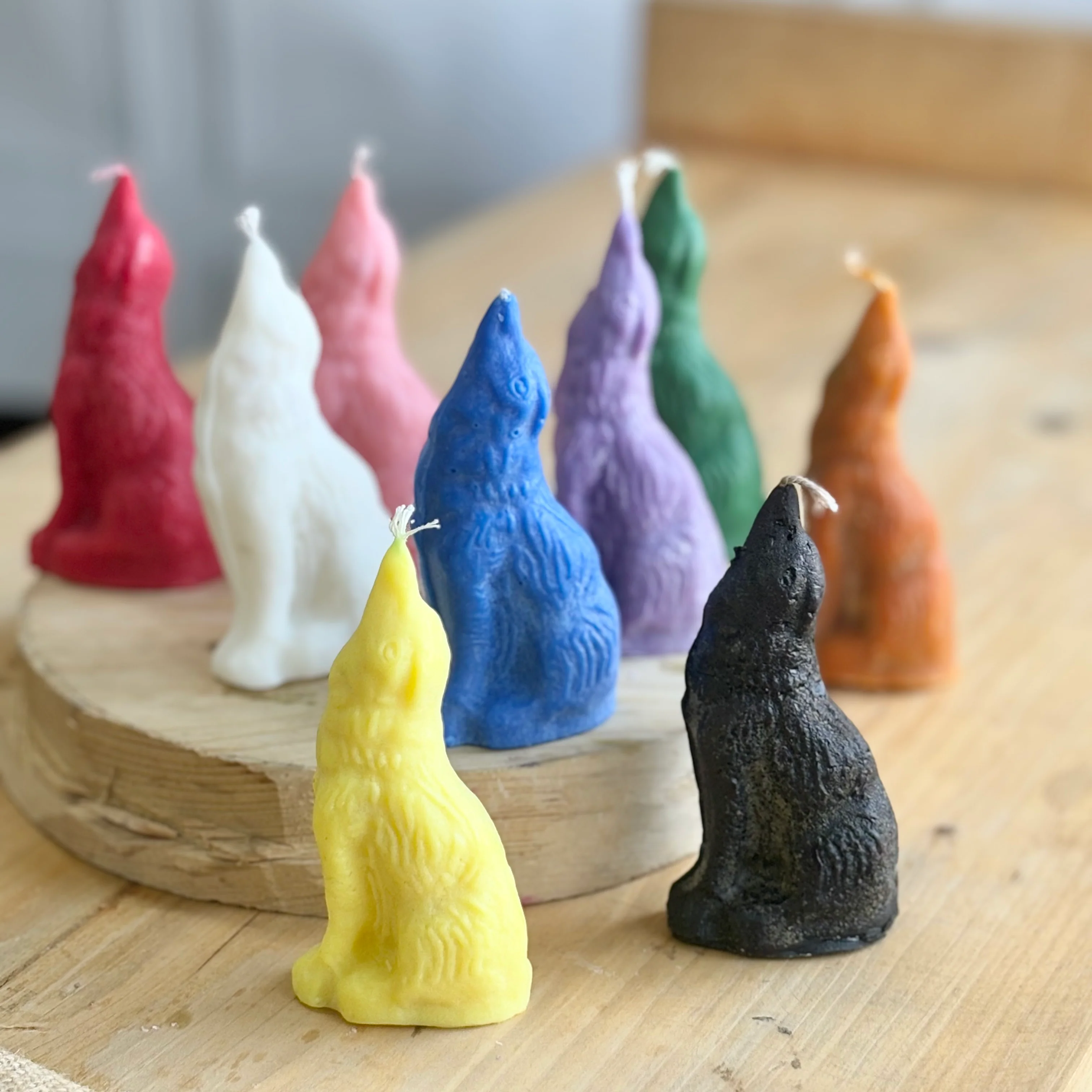 Howling Wolf Figurine Soy Candle - | Colour Option Available - Image 2