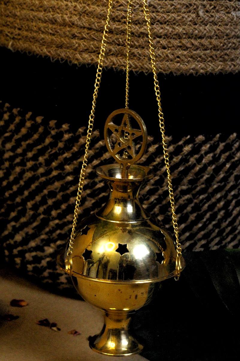Incense Burner with Gold finish - Image 3