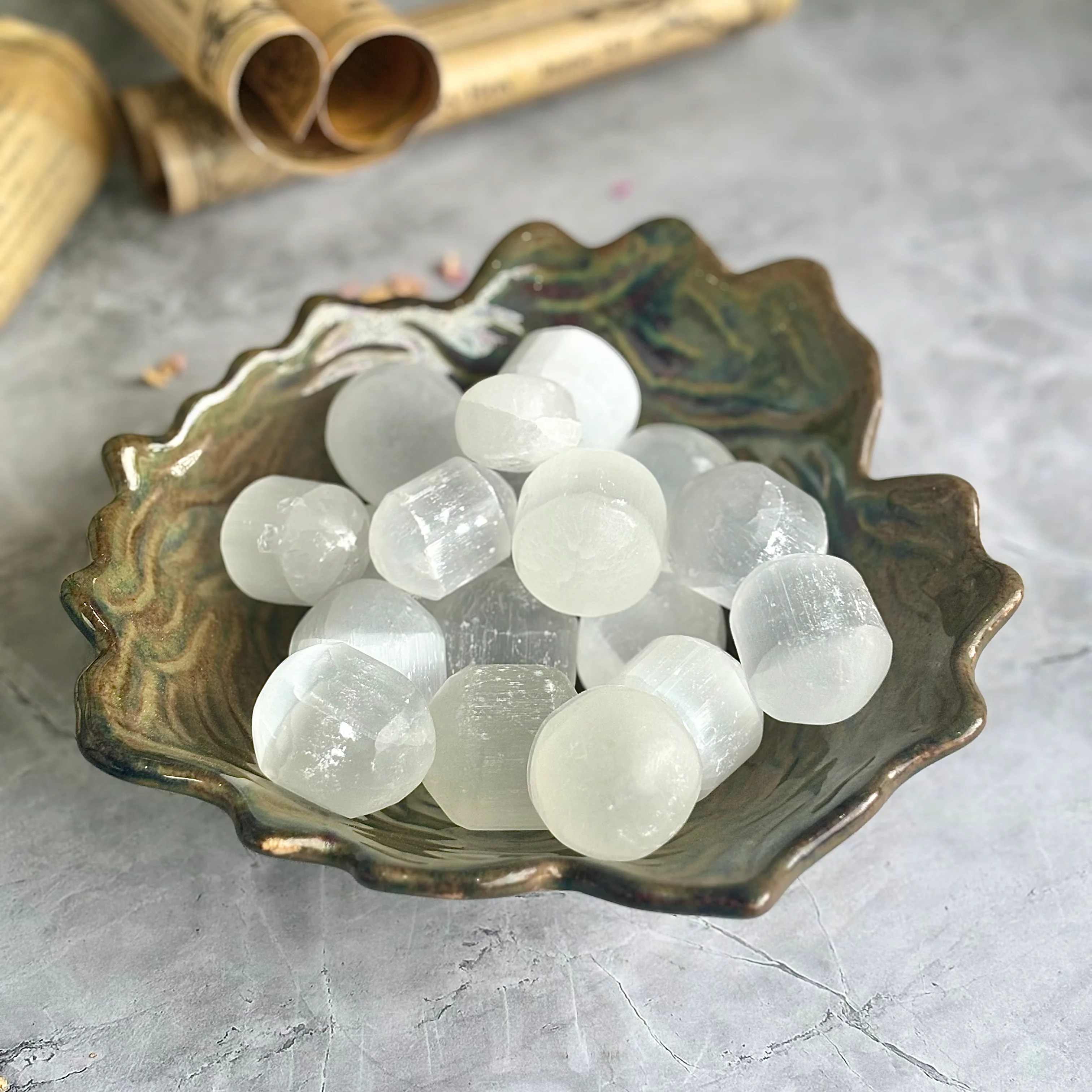 Jumbo Selenite | Satin Spar Tumble | Helps activating Third eye & Crown Chakra - Image 3