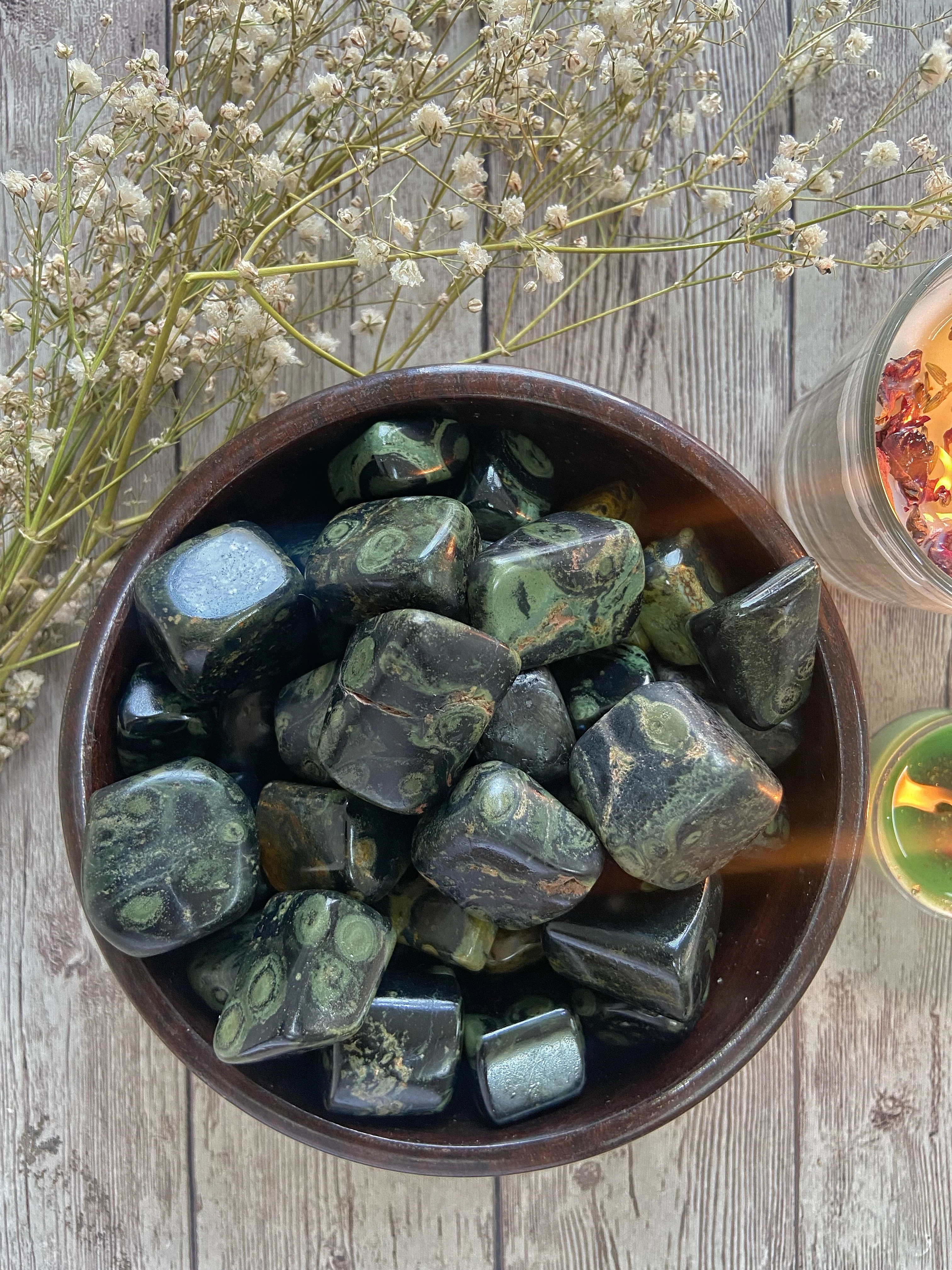 Kambaba Jasper Tumble | Increase Creativity & Protects - Image 2