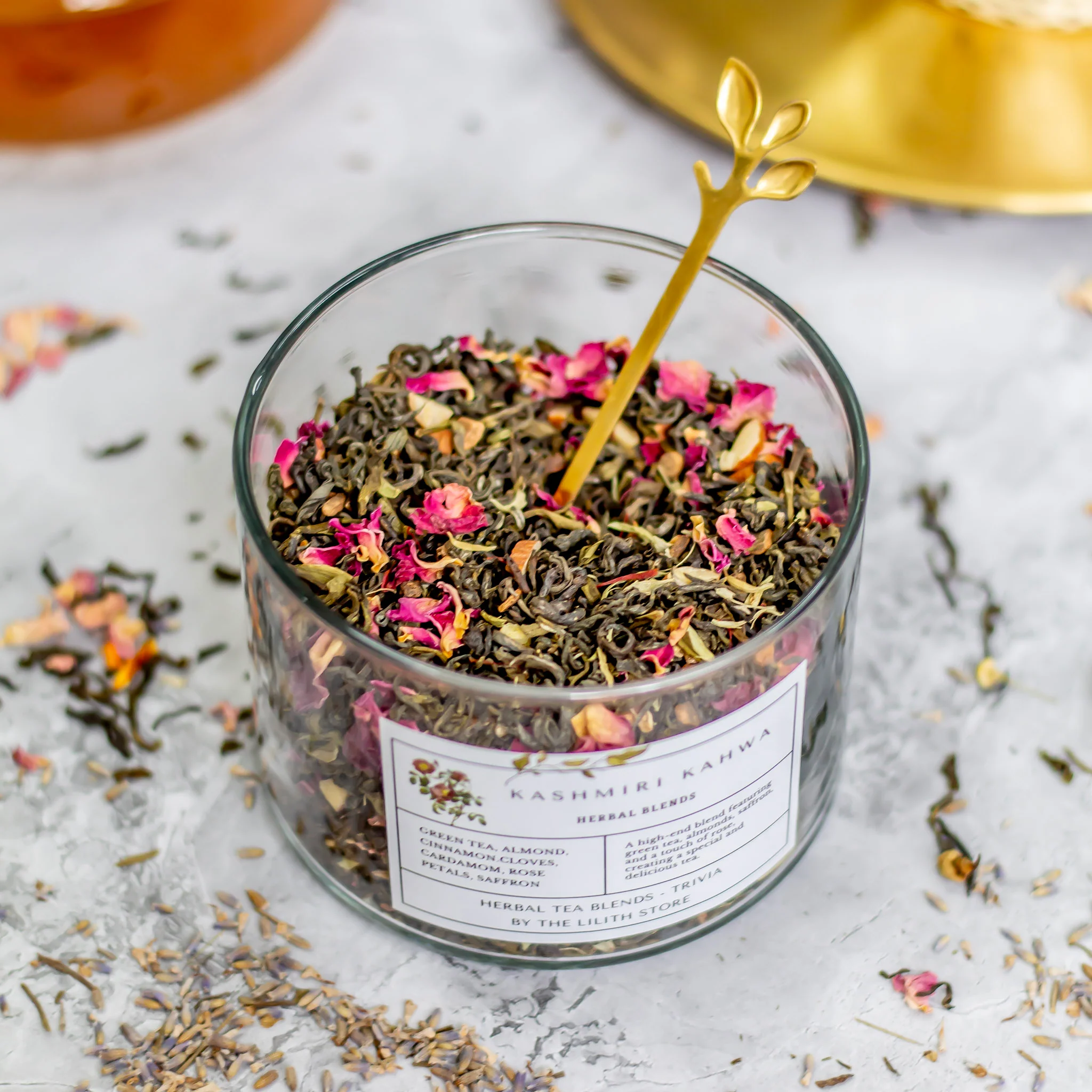 Kashmiri Kahwa Herbal Flavoured Herbal Tea blend - 100 Gm | Love, Compassion & emotional Balance - Image 4