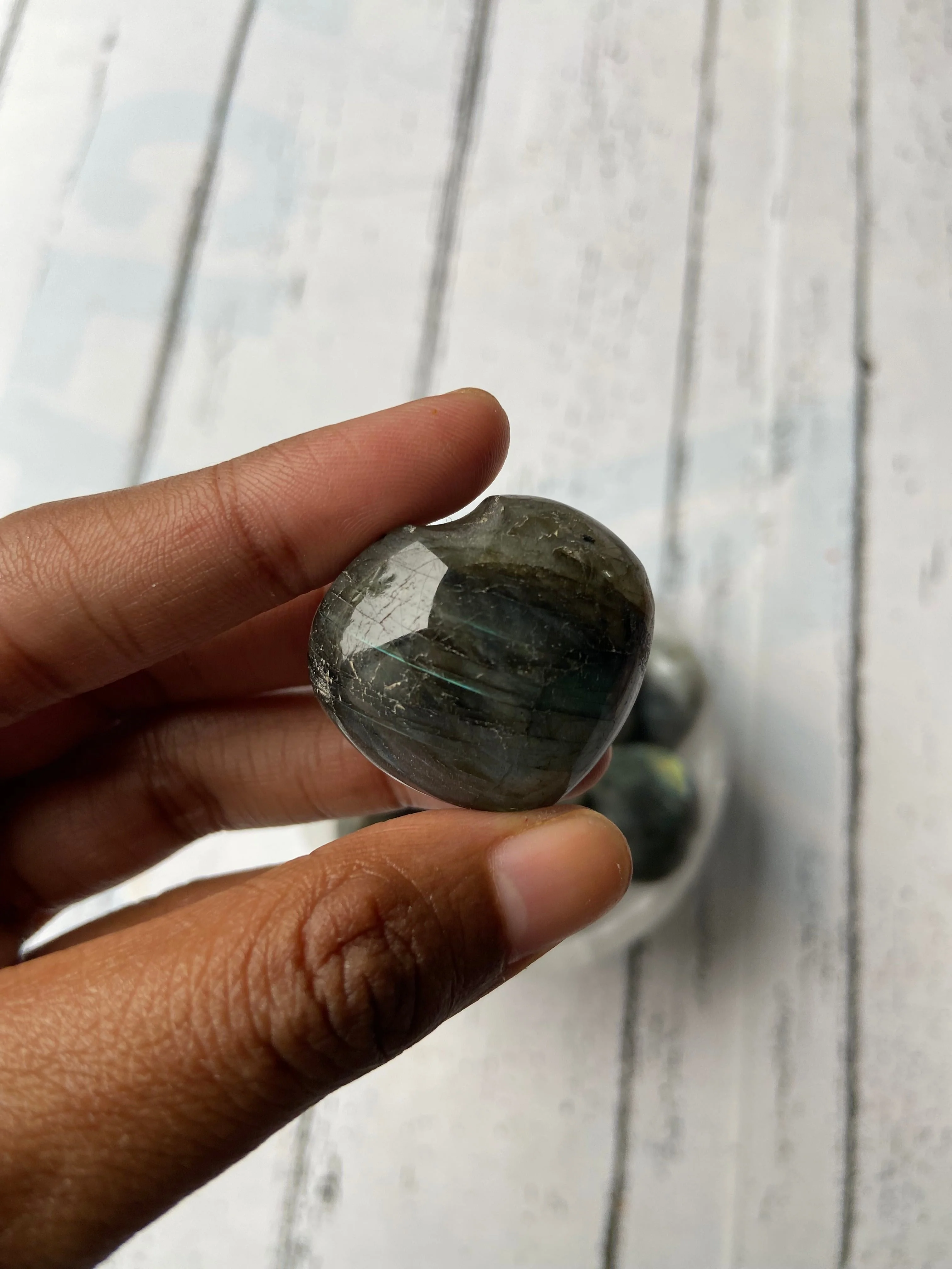 Labradorite Mini Heart | Promotes Spiritual Growth - Image 4