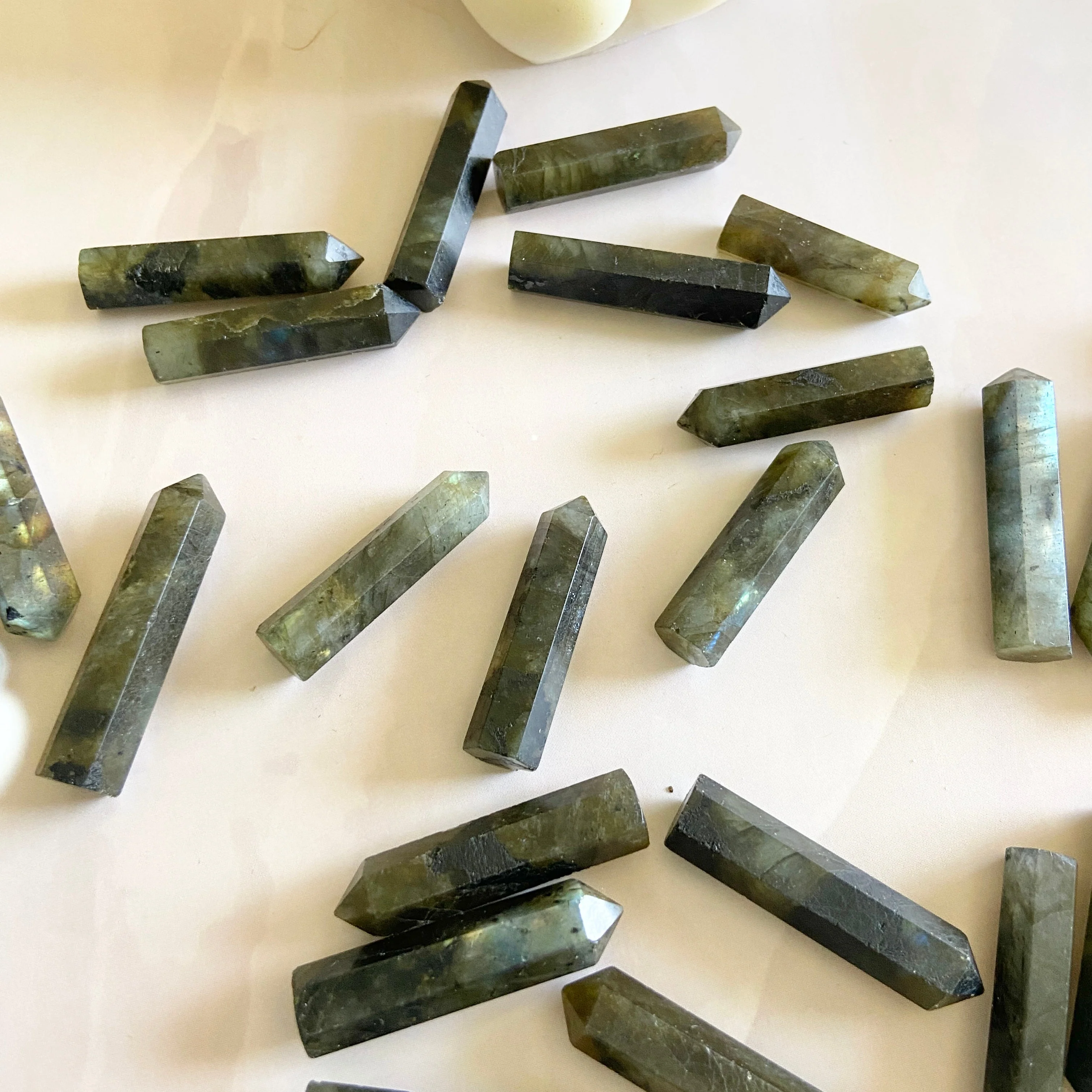 Labradorite Mini Pencil Point | Promotes Spiritual Growth - Image 4