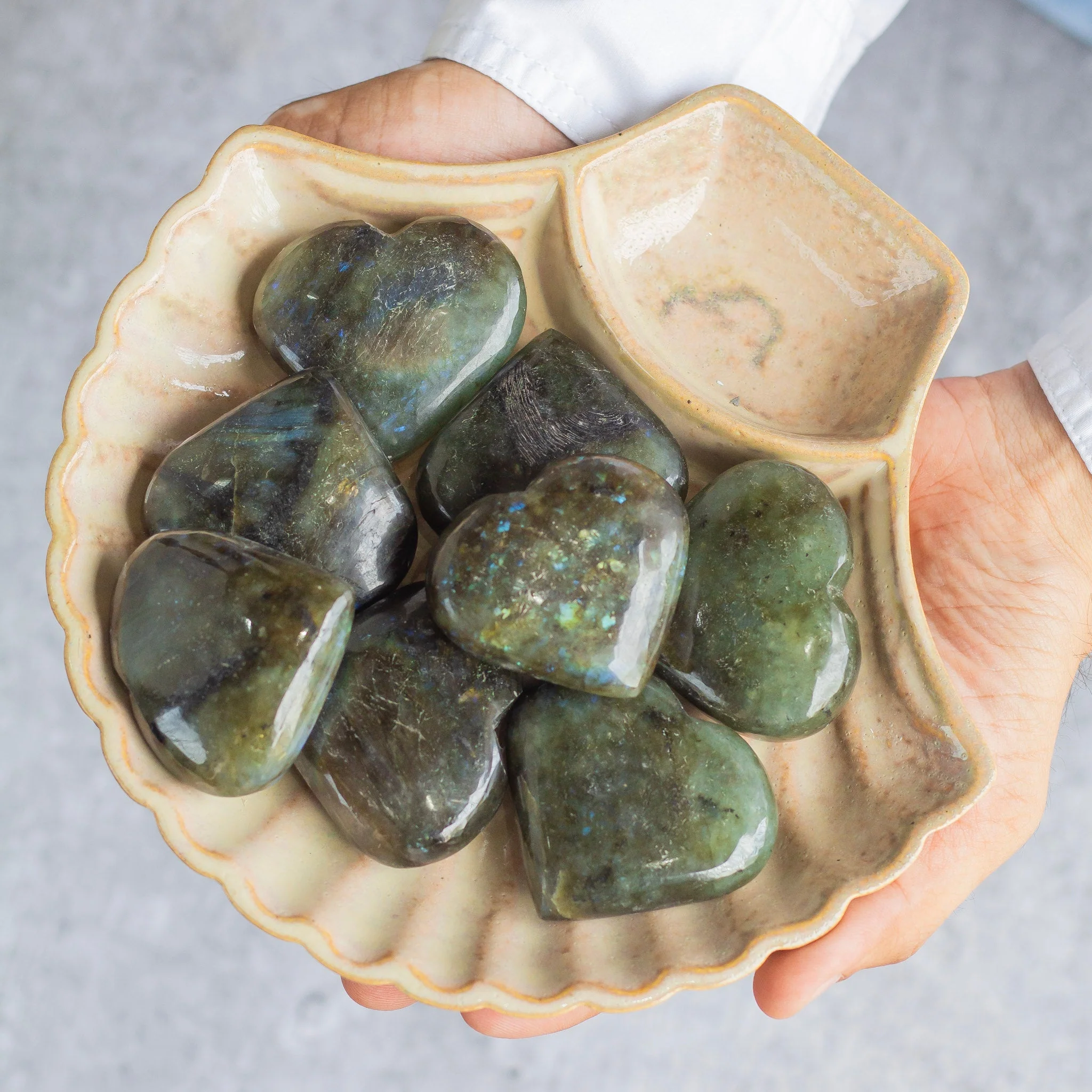 Labradorite Puffy Hearts | Promotes Spiritual Growth - Image 4
