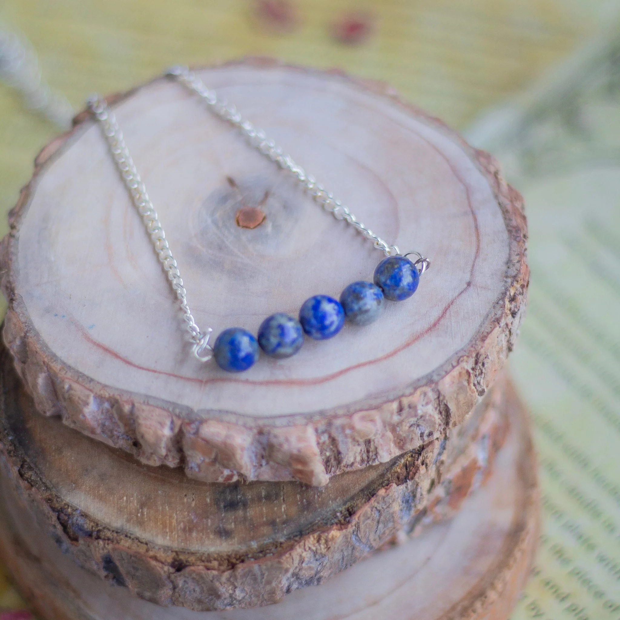 Lapis Lazuli Bead Necklace | Expression & Communication - Image 3