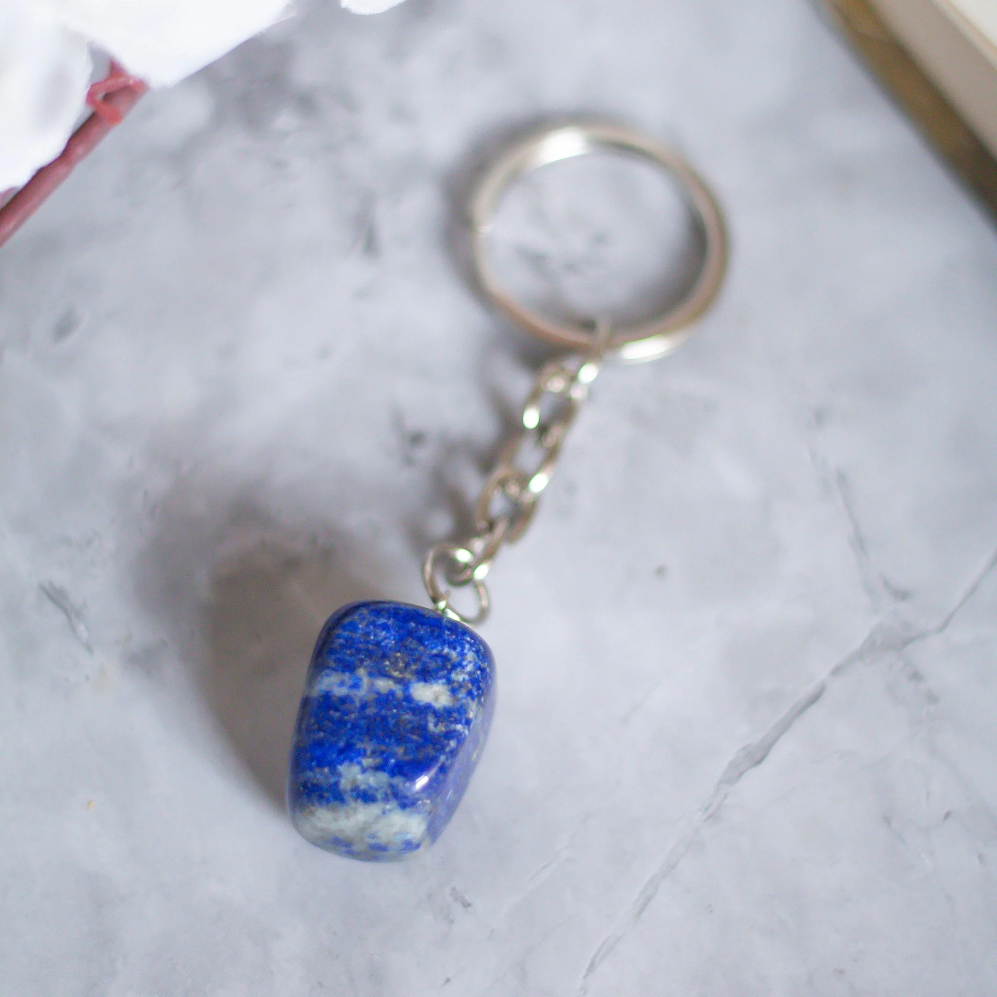 Lapis Lazuli Tumbled Keychain | Expression & Communication - Image 2