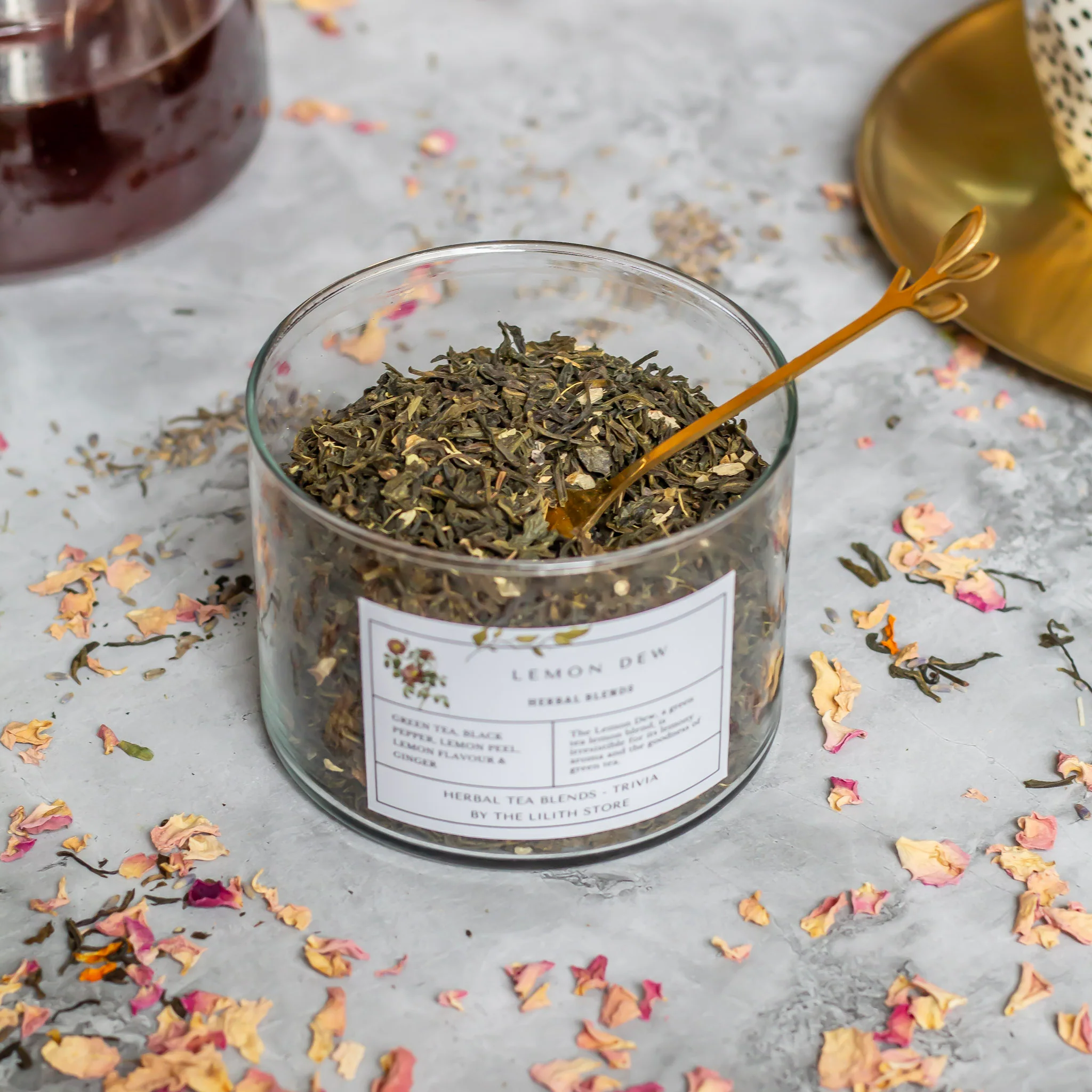 Lemon Dew Flavoured Tea Blend - 100 Gm | Clarity & Spiritual awareness - Image 3
