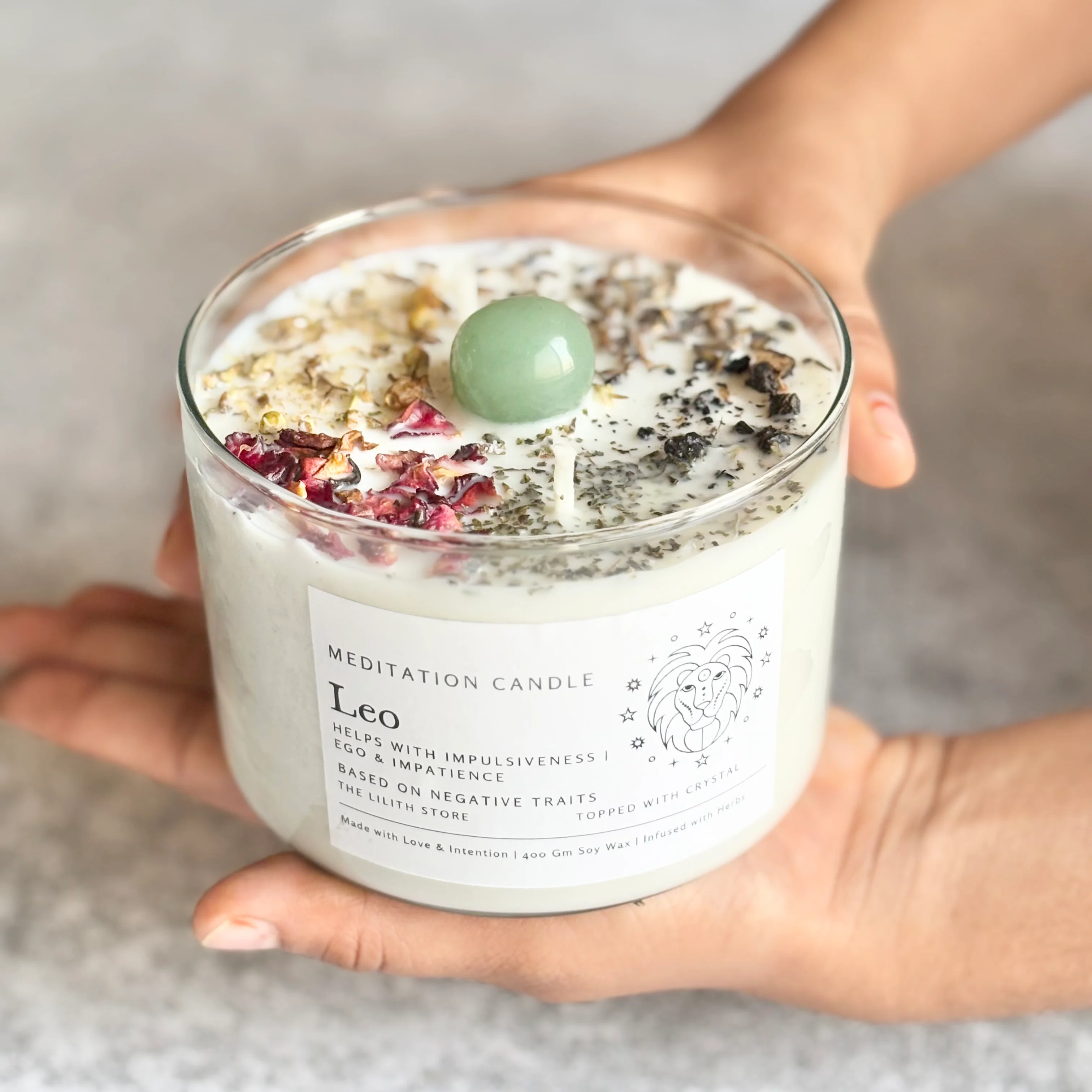 Leo Zodiac Soy Intention Candle | 400 Gm - Image 2