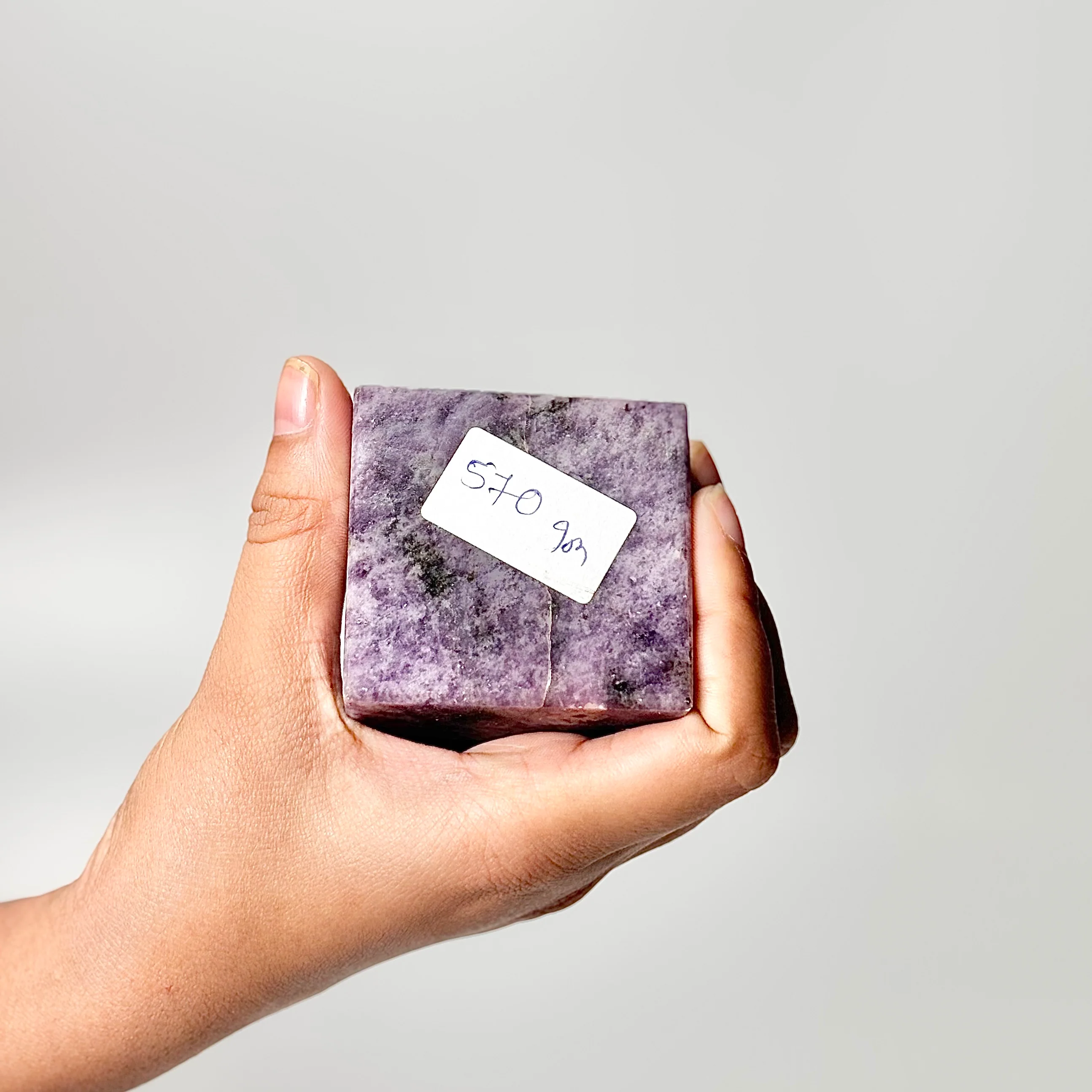 Four Facet Lepidolite Tower – 570g - Soft Tones & Steady Presence - Image 3