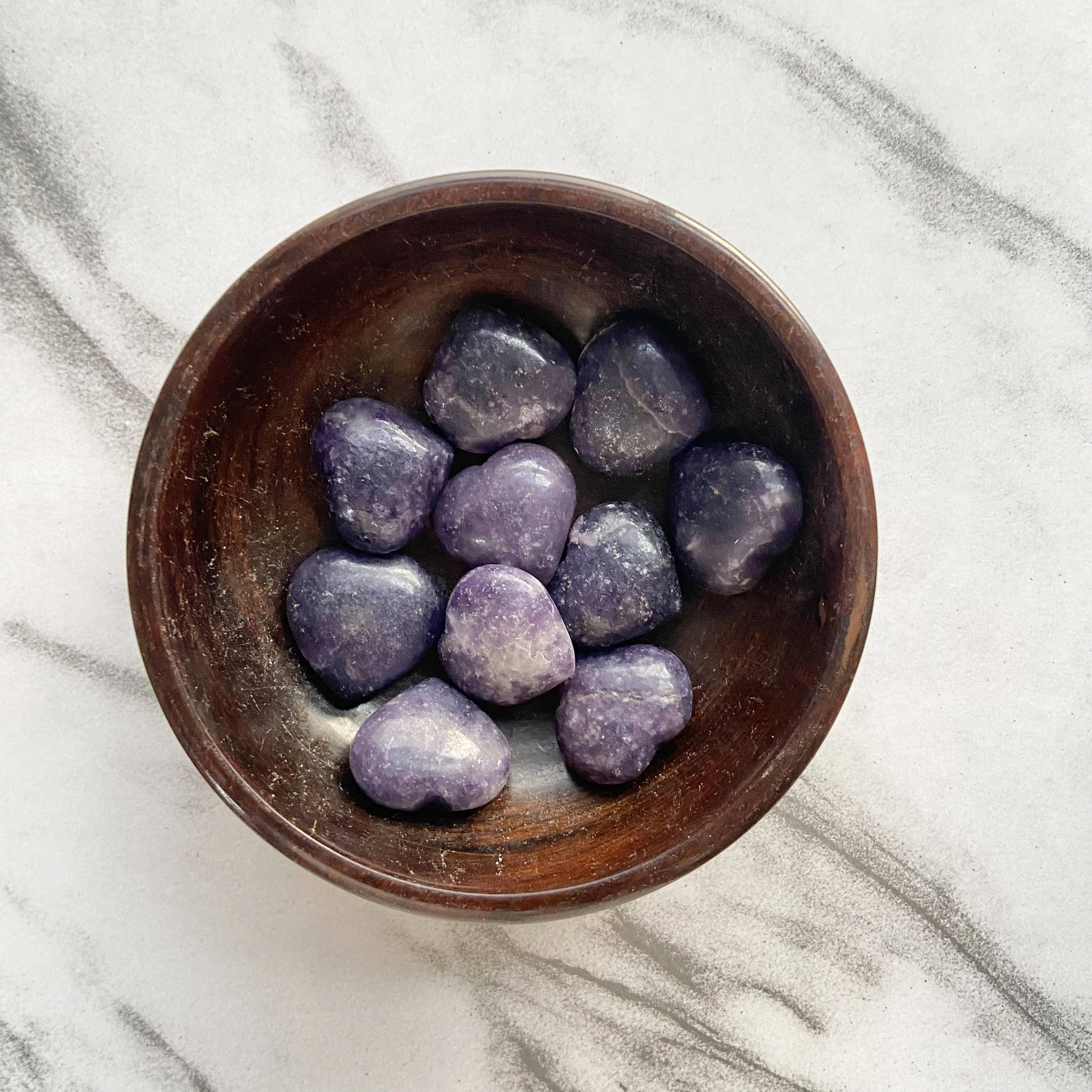 Lepidolite Mini Heart | Helps discover Personal Purpose & Success