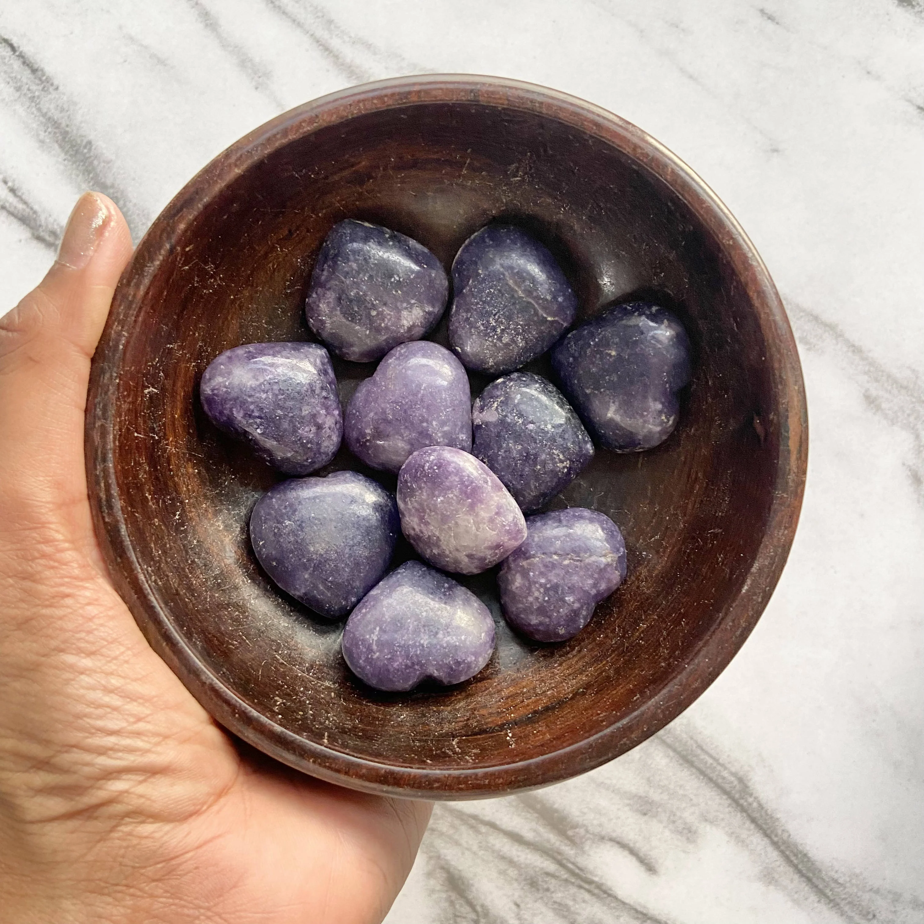 Lepidolite Mini Heart | Helps discover Personal Purpose & Success - Image 2