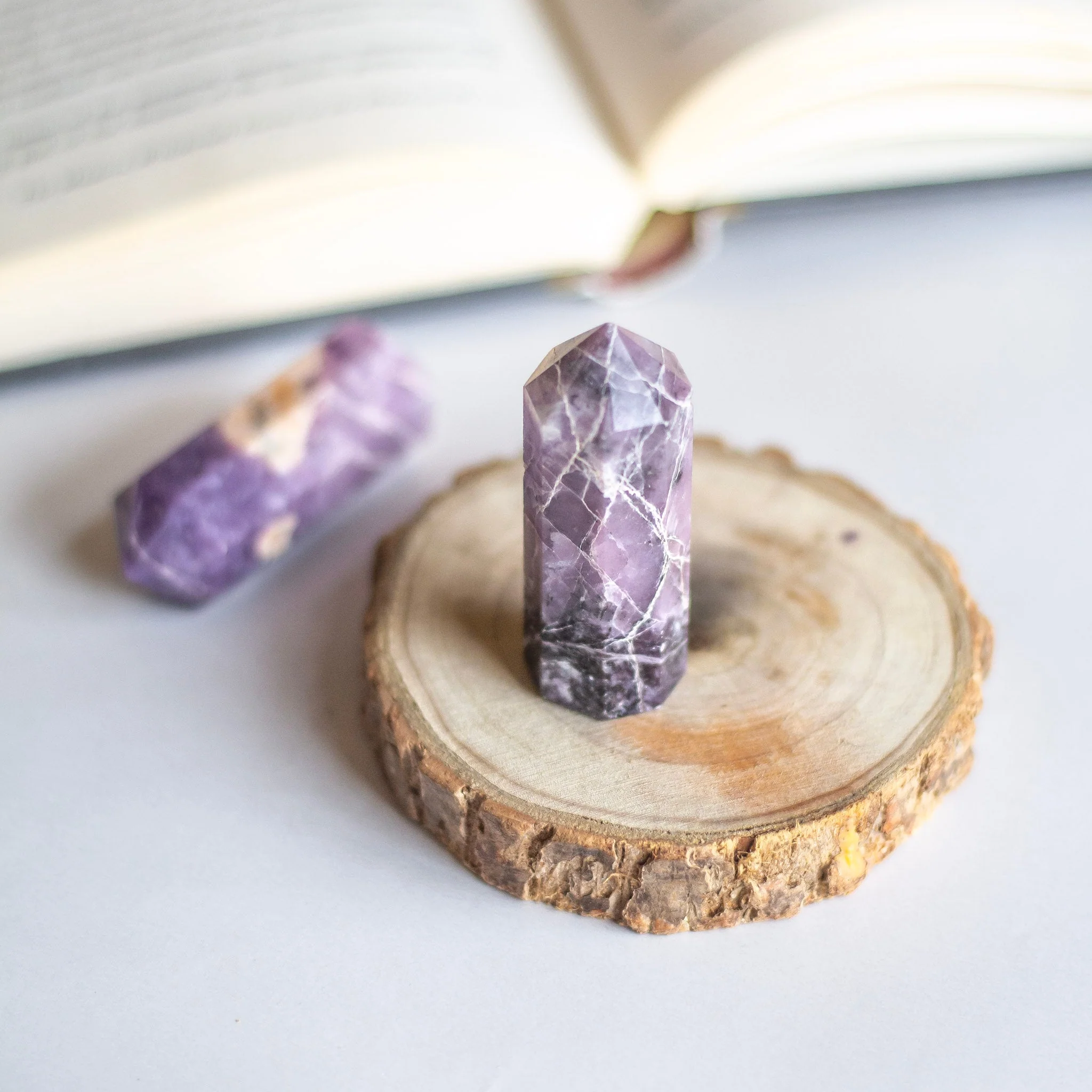 Lepidolite Mini Towers | Helps discover Personal Purpose & Success