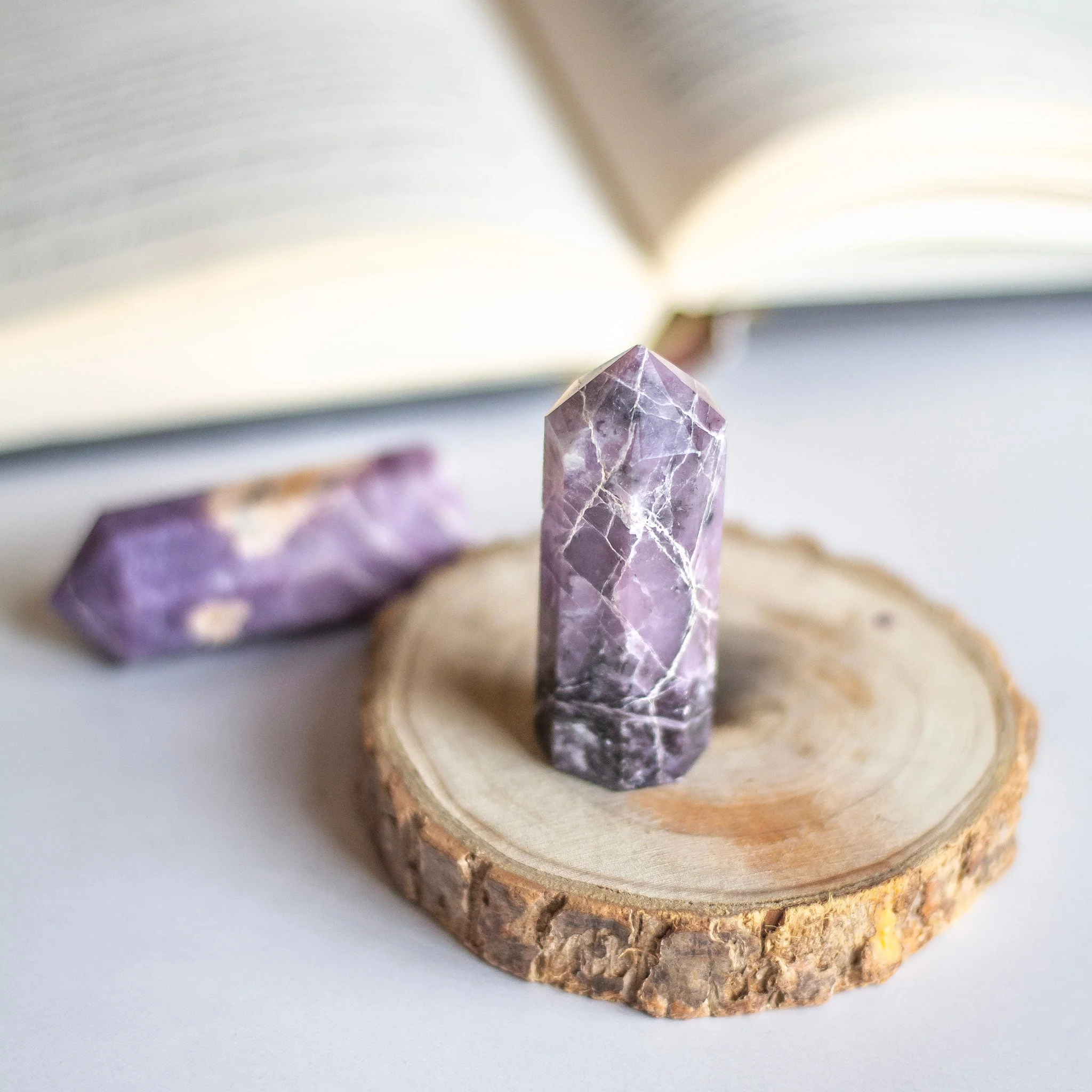 Lepidolite Mini Towers | Helps discover Personal Purpose & Success - Image 3