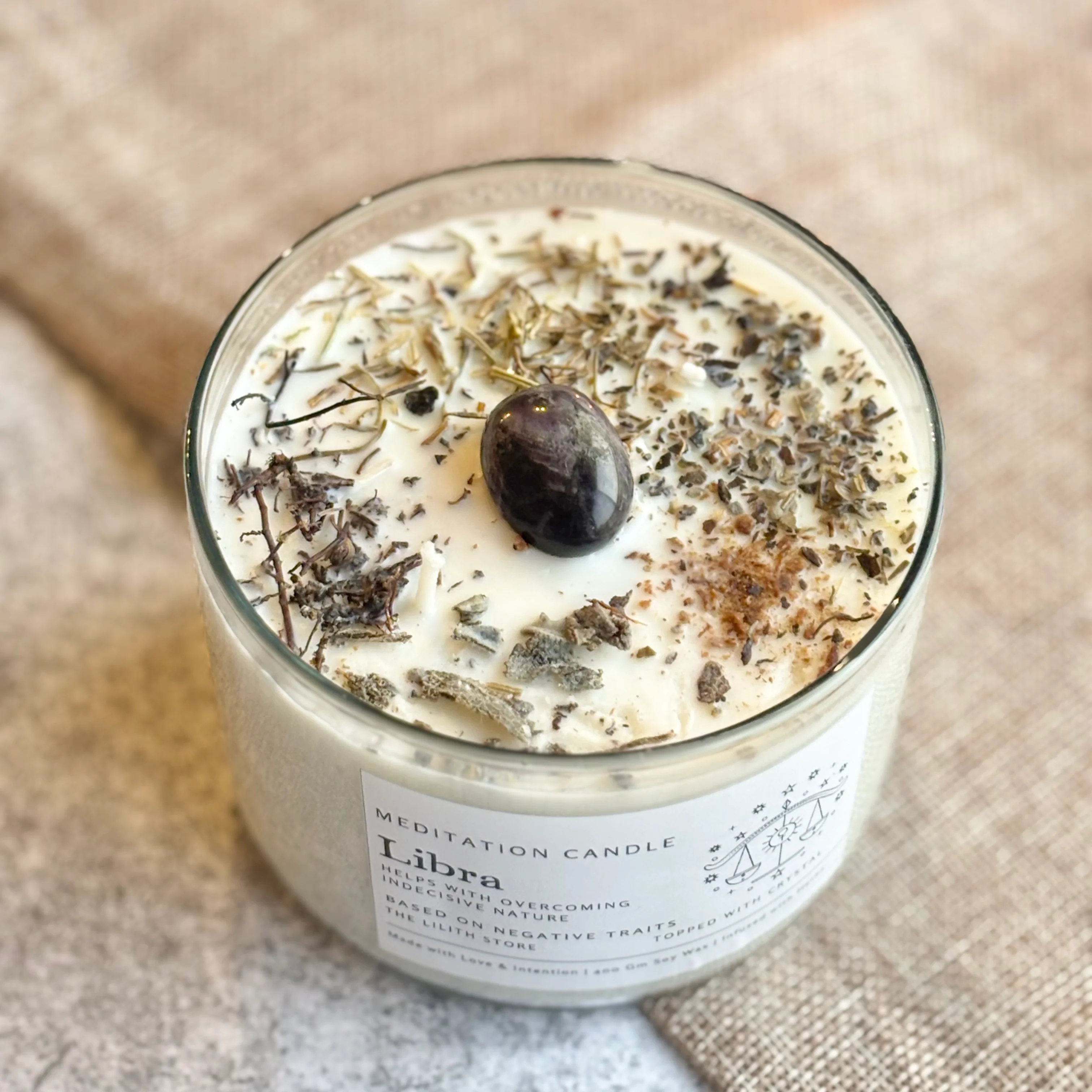 Libra Zodiac Soy Intention Candle | 400 Gm - Image 8