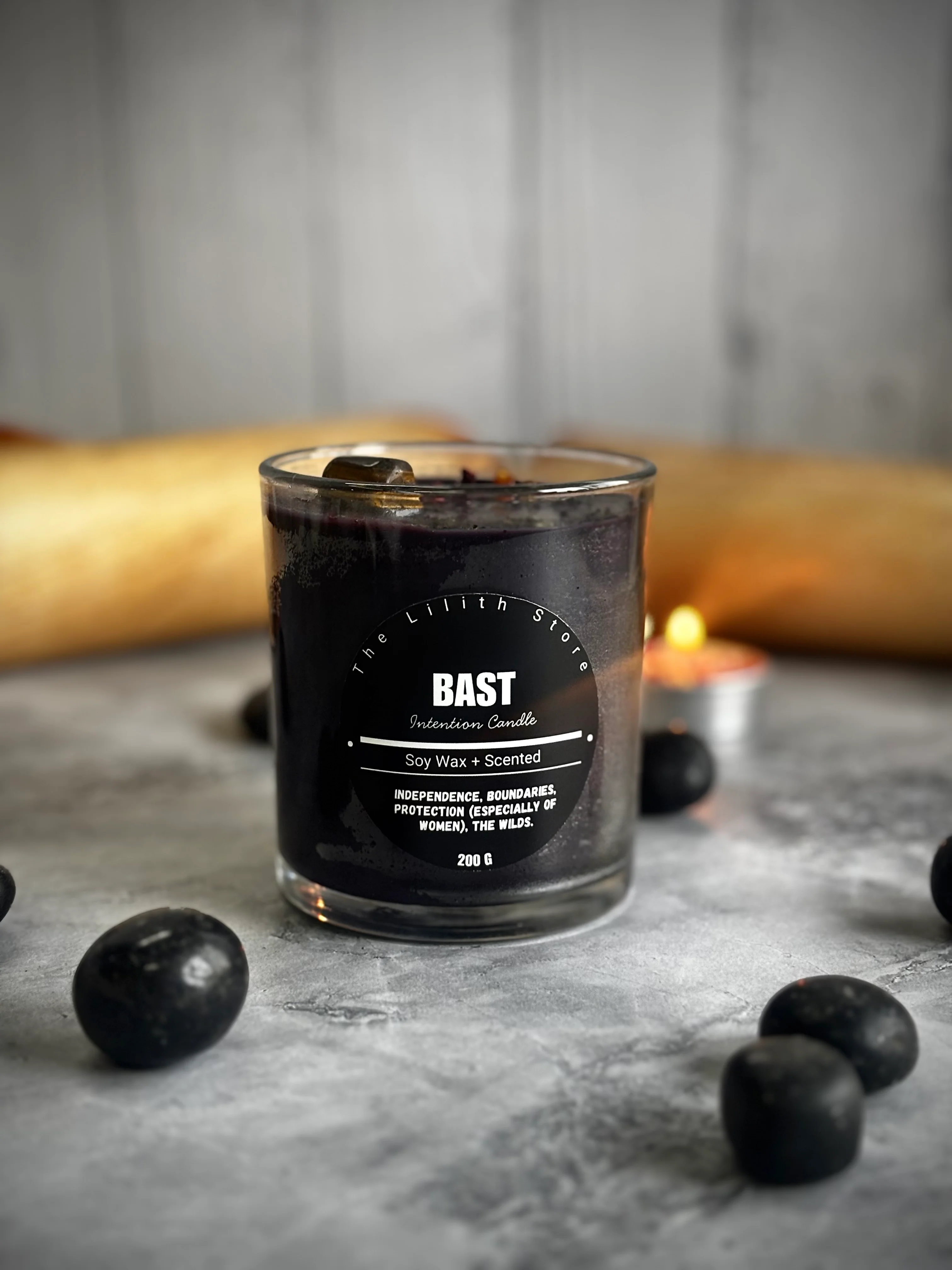 Bast Altar Candle – 200 g Scented Soy Wax Jar Candle for Ritual & Devotion - Image 3
