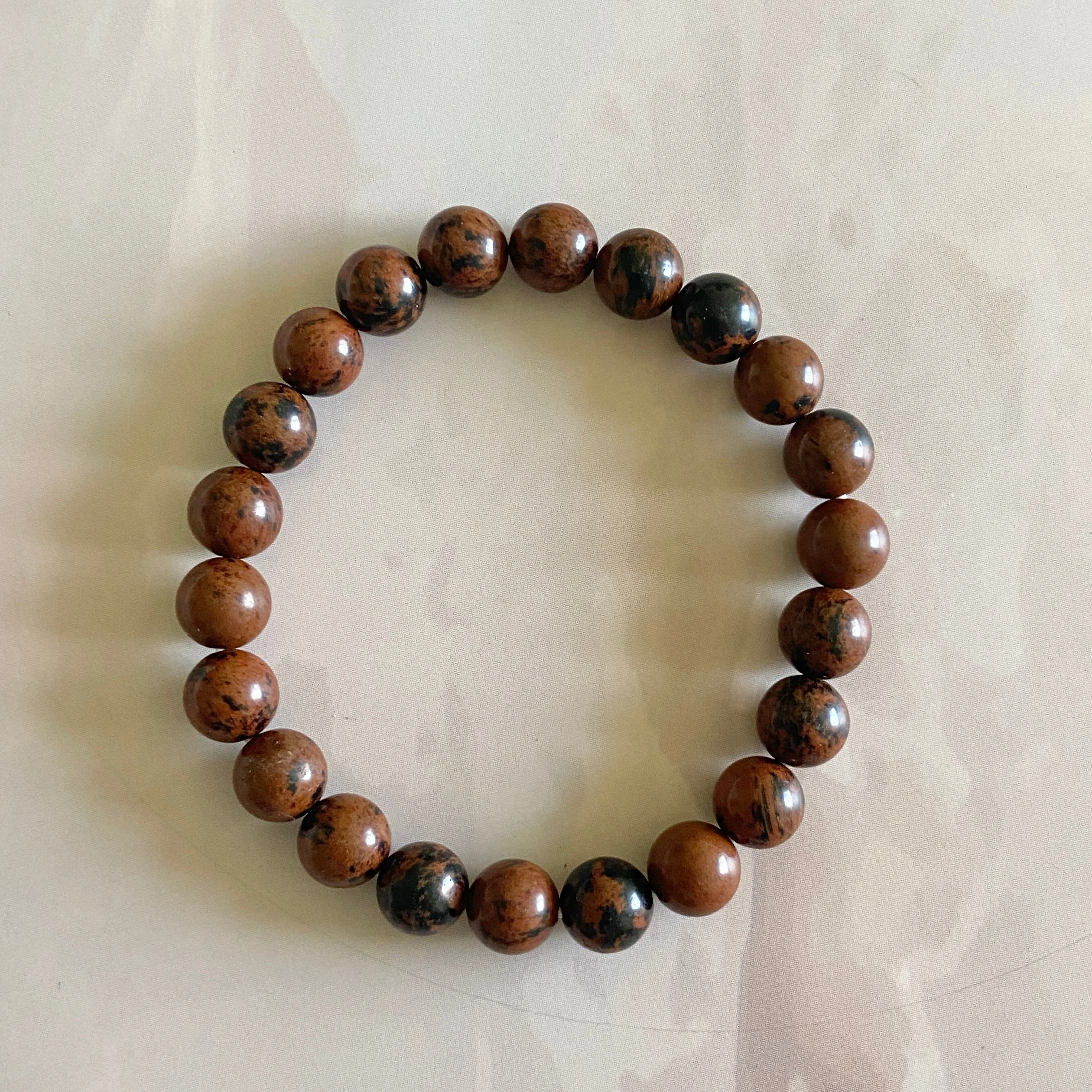 Mahogany Bead Bracelet - 8mm | Stone of Protection & Grounding - Image 2