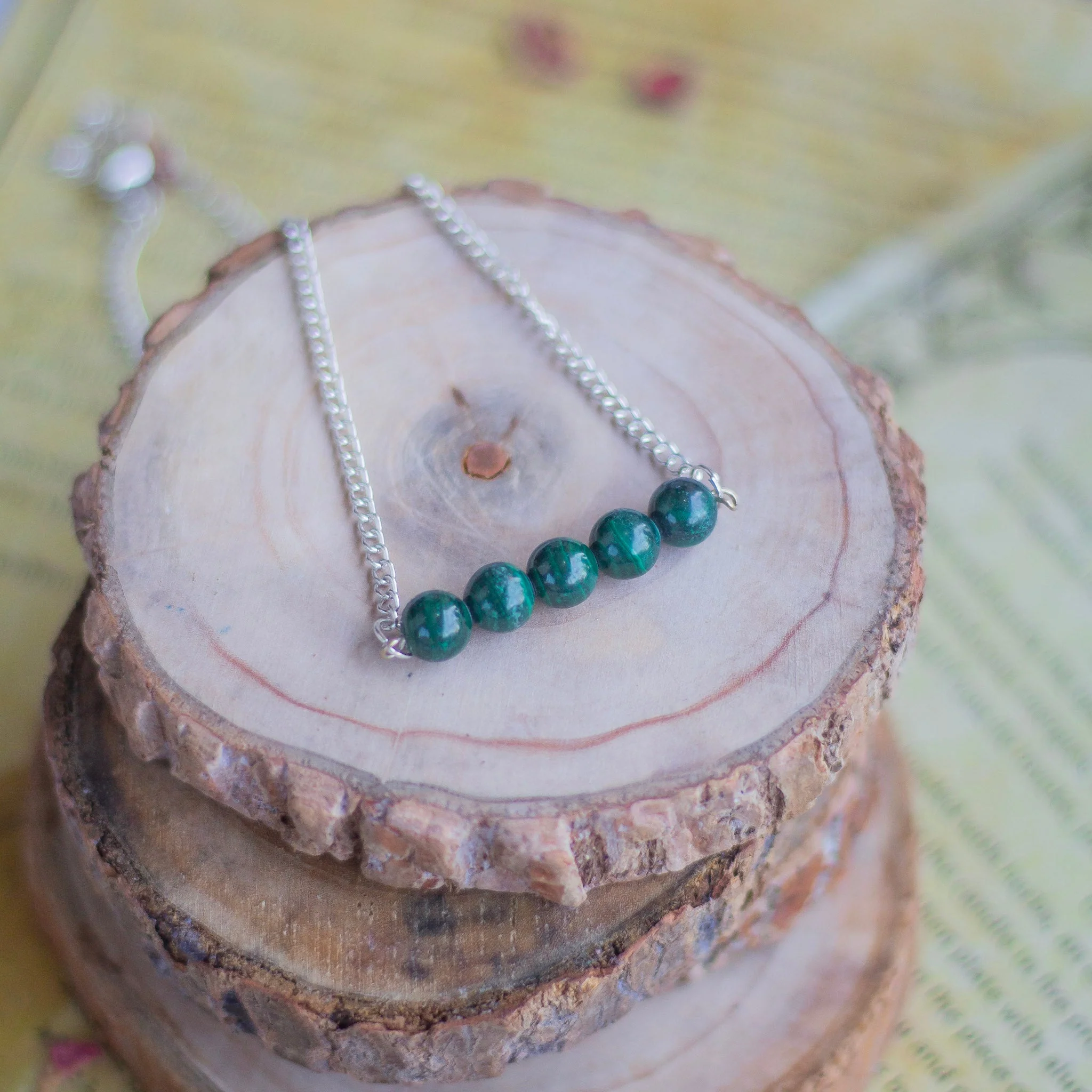 Malachite Bead Necklace | Stone of Protection & Encouragement - Image 3