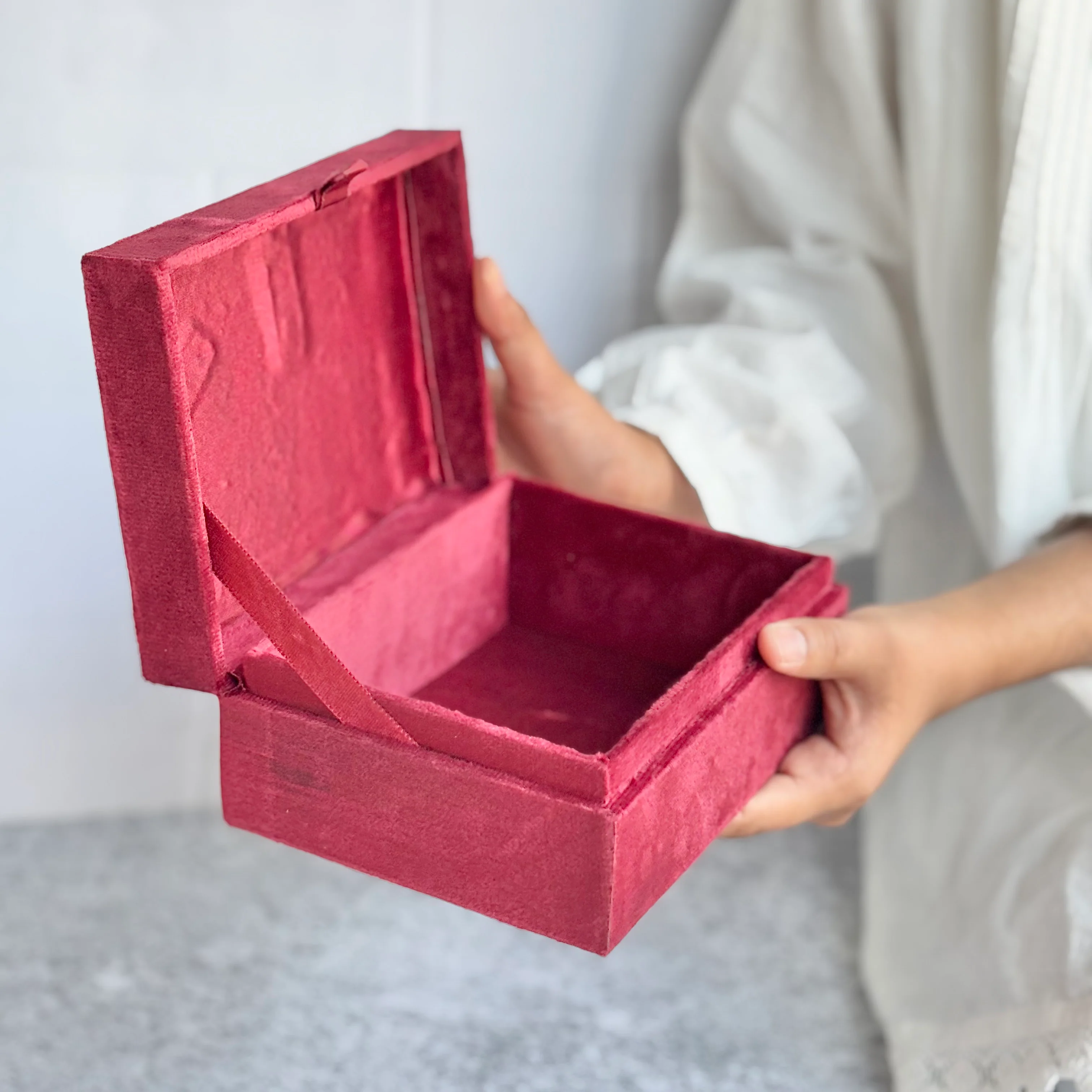 MDF Wooden Velvet Box | Perfect for Storing Tarot Cards and Crystals | Small - Image 3