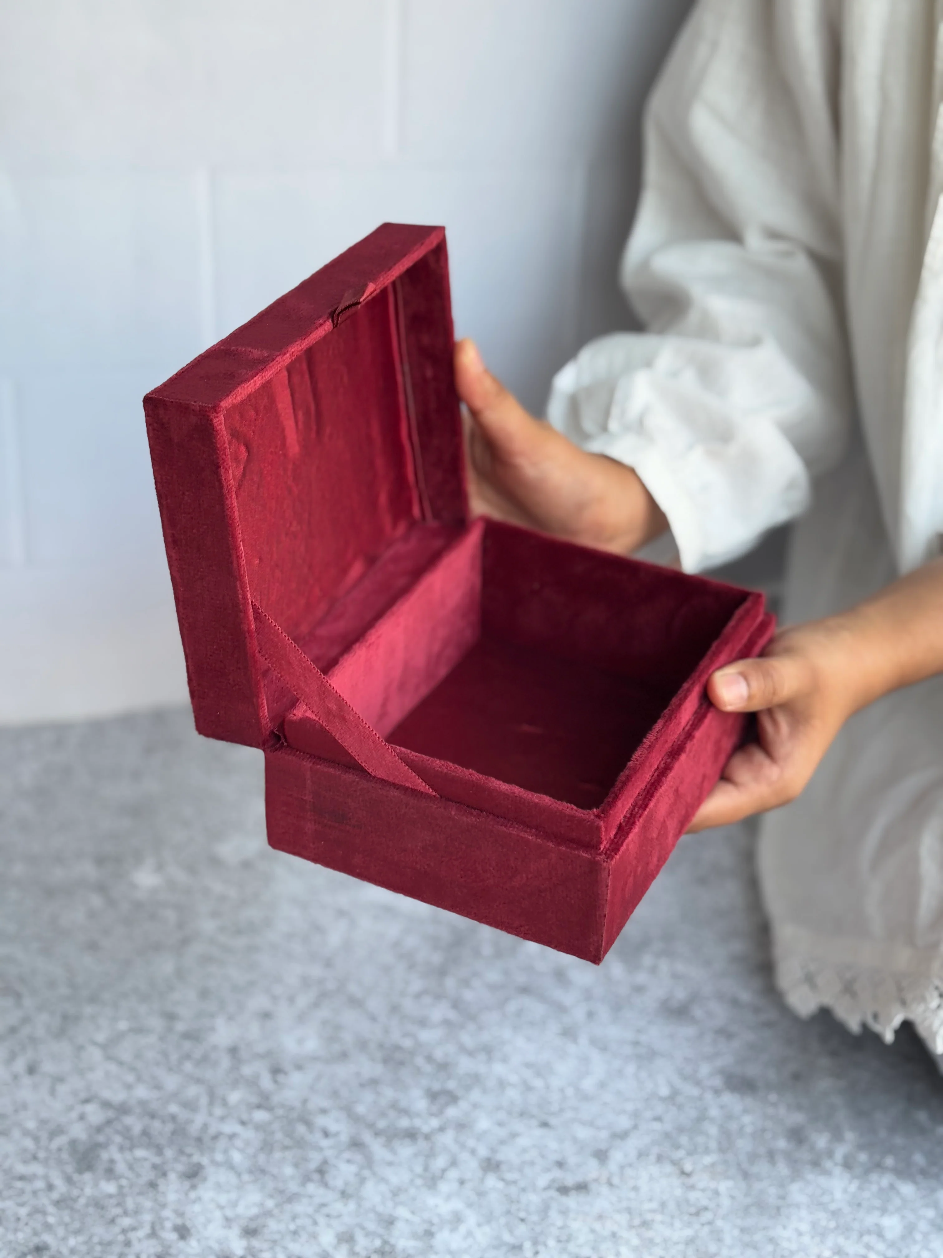 MDF Wooden Velvet Box | Perfect for Storing Tarot Cards and Crystals | Small - Image 4