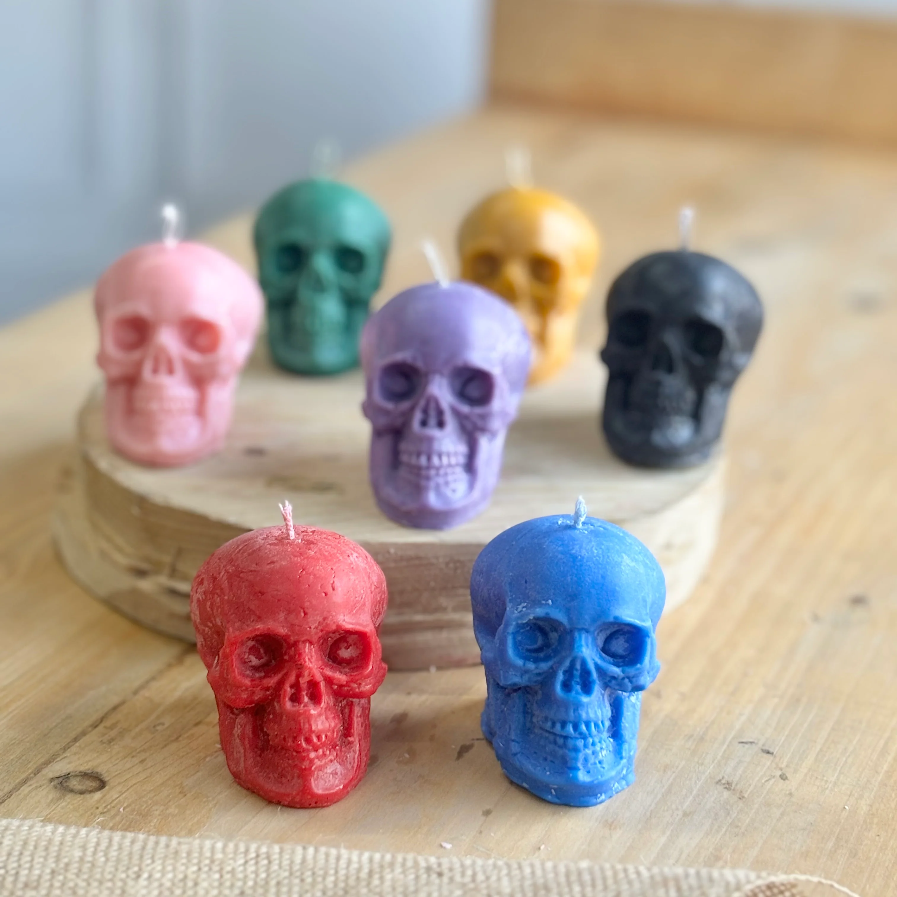 Medium Size Skull Soy Candle - | Colour Option Available - Image 2