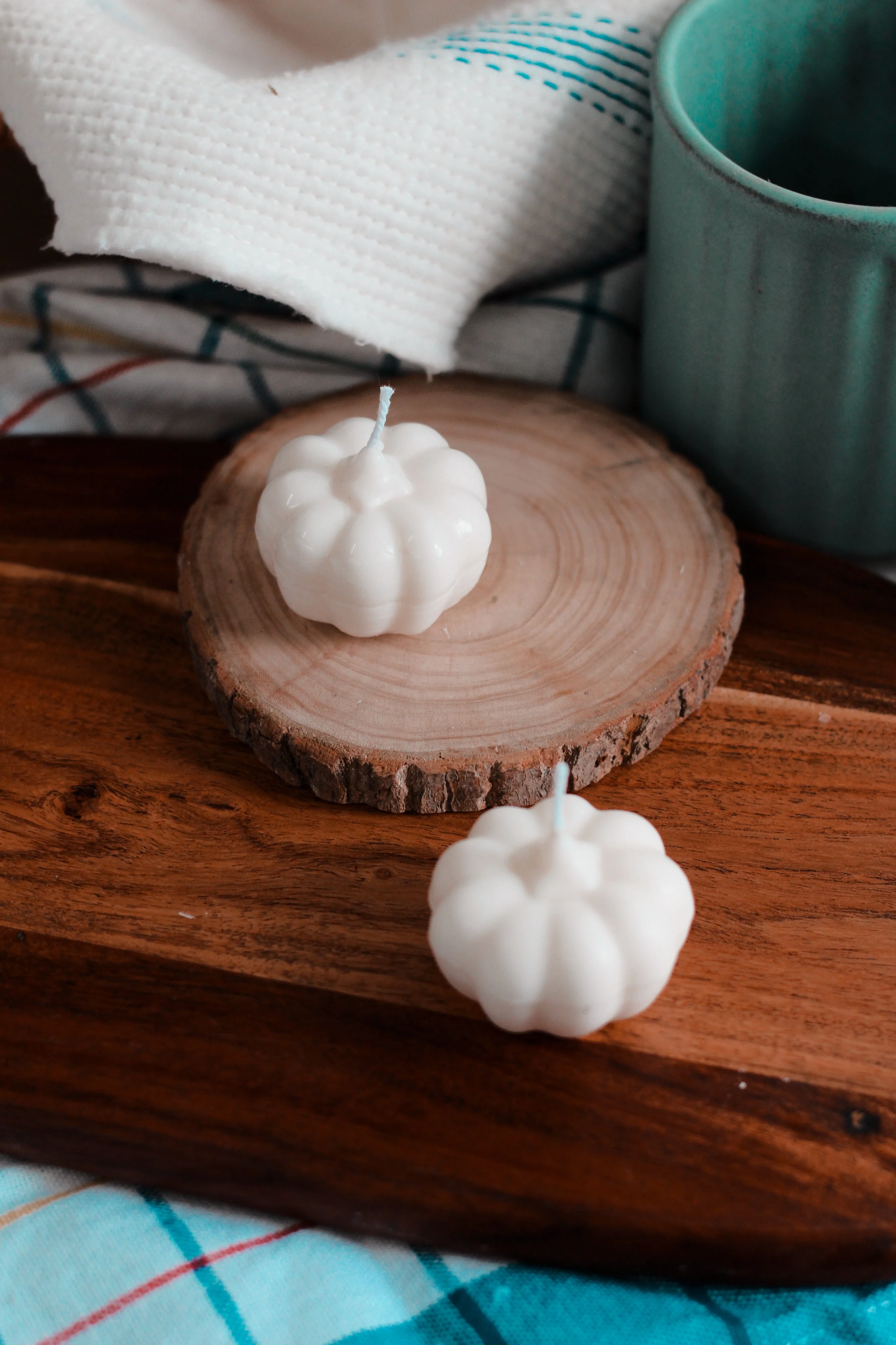 Mini Pumpkin Candle | White Soy Candle - Image 2
