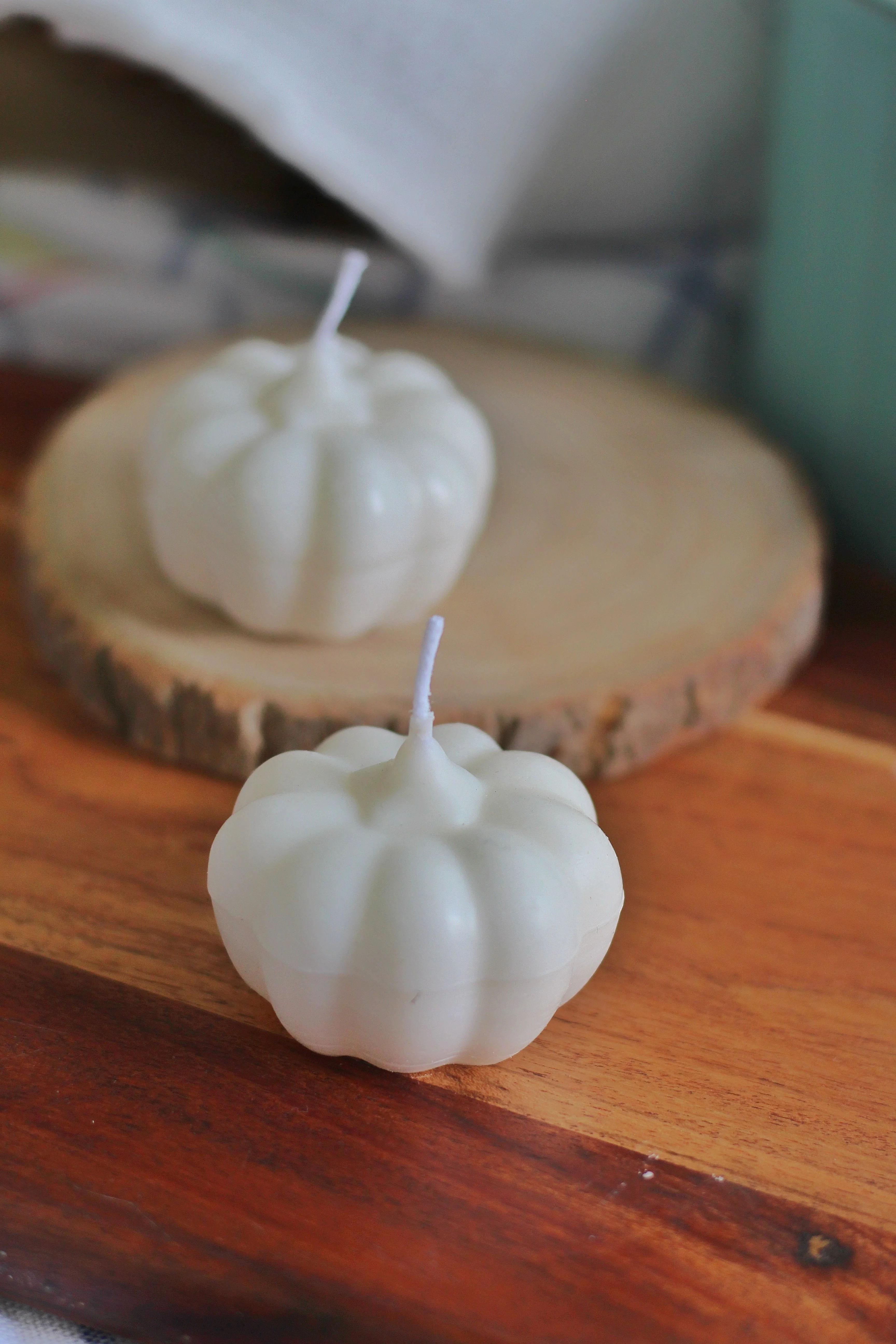 Mini Pumpkin Candle | White Soy Candle - Image 3