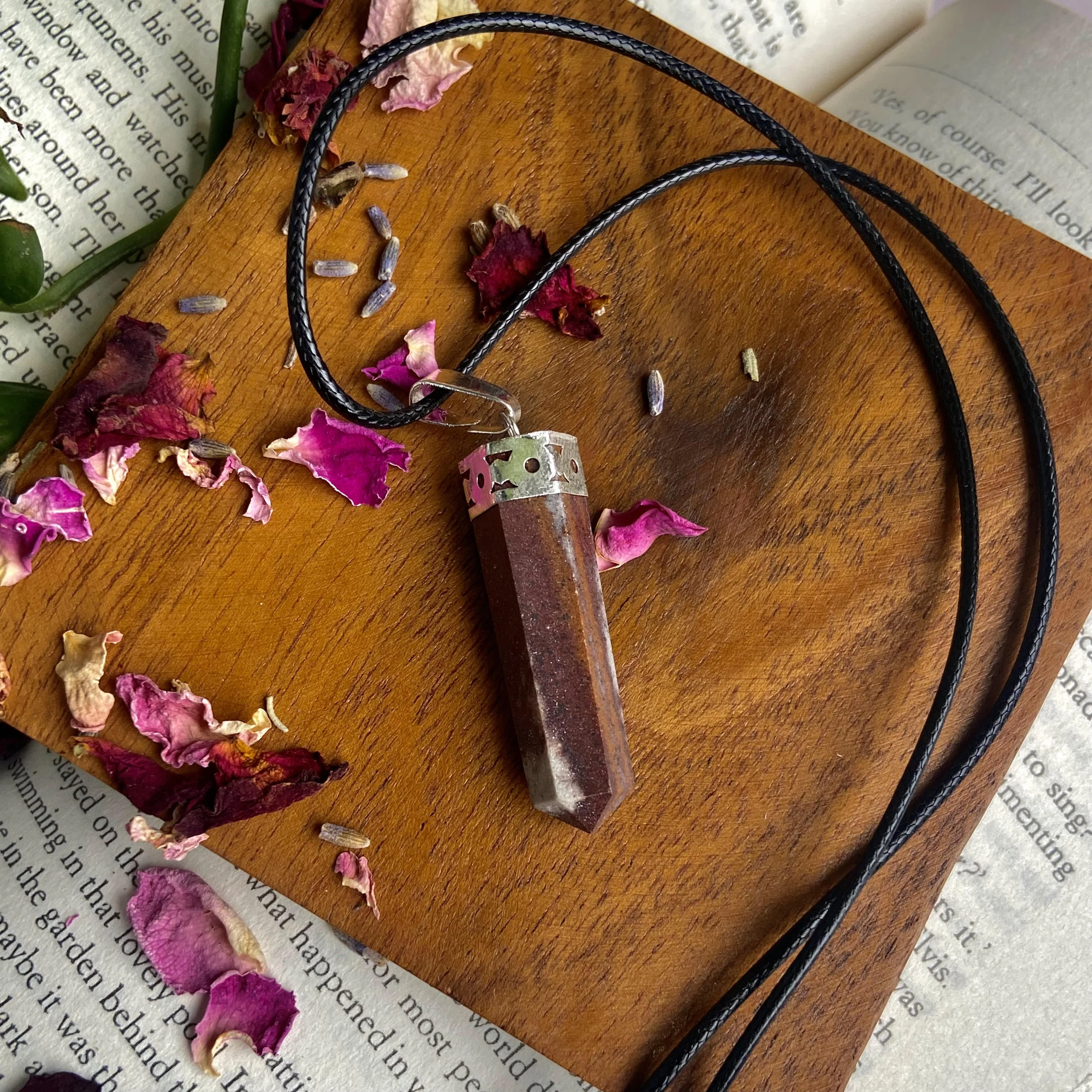 Narmada Pencil Pendant with leather cord | Focus & Concentration