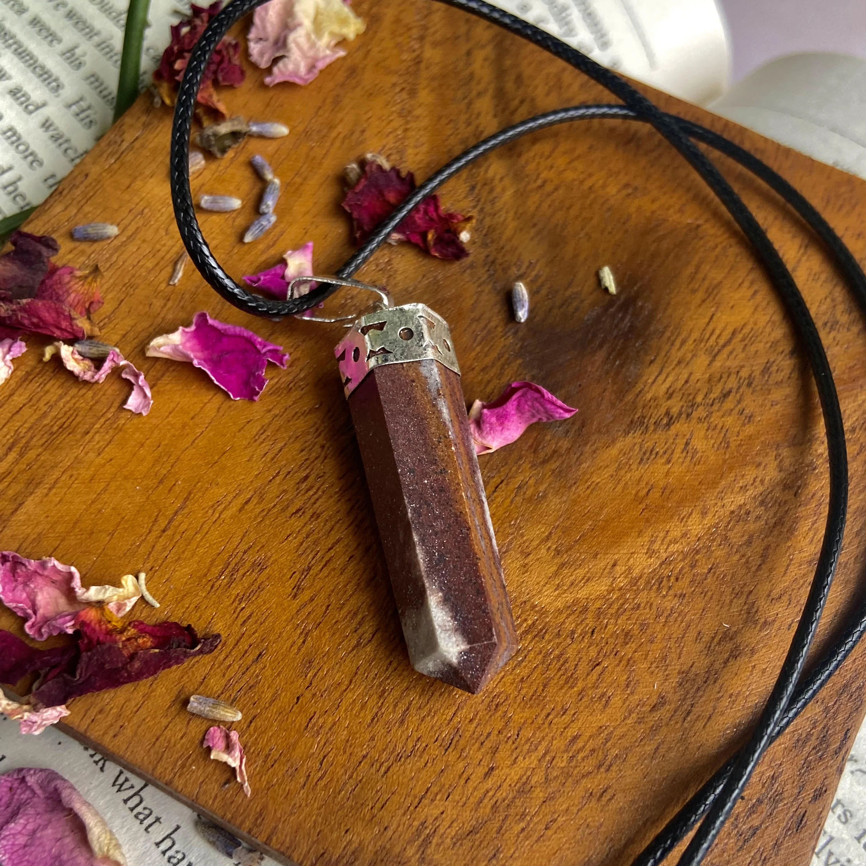 Narmada Pencil Pendant with leather cord | Focus & Concentration - Image 3