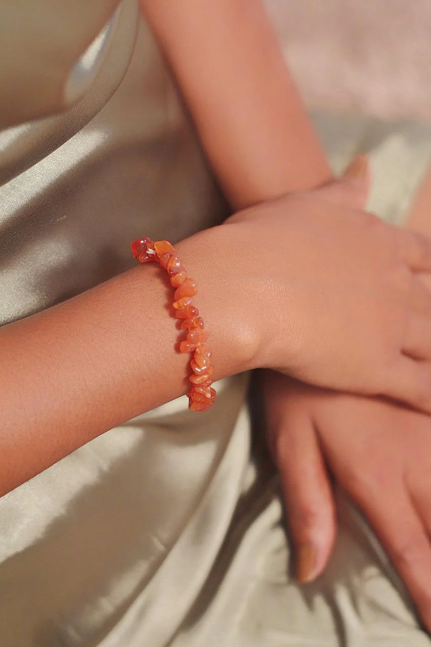 Orange Carnelian Chips Bracelet | Stone of Creativity & Opportunity - Image 3
