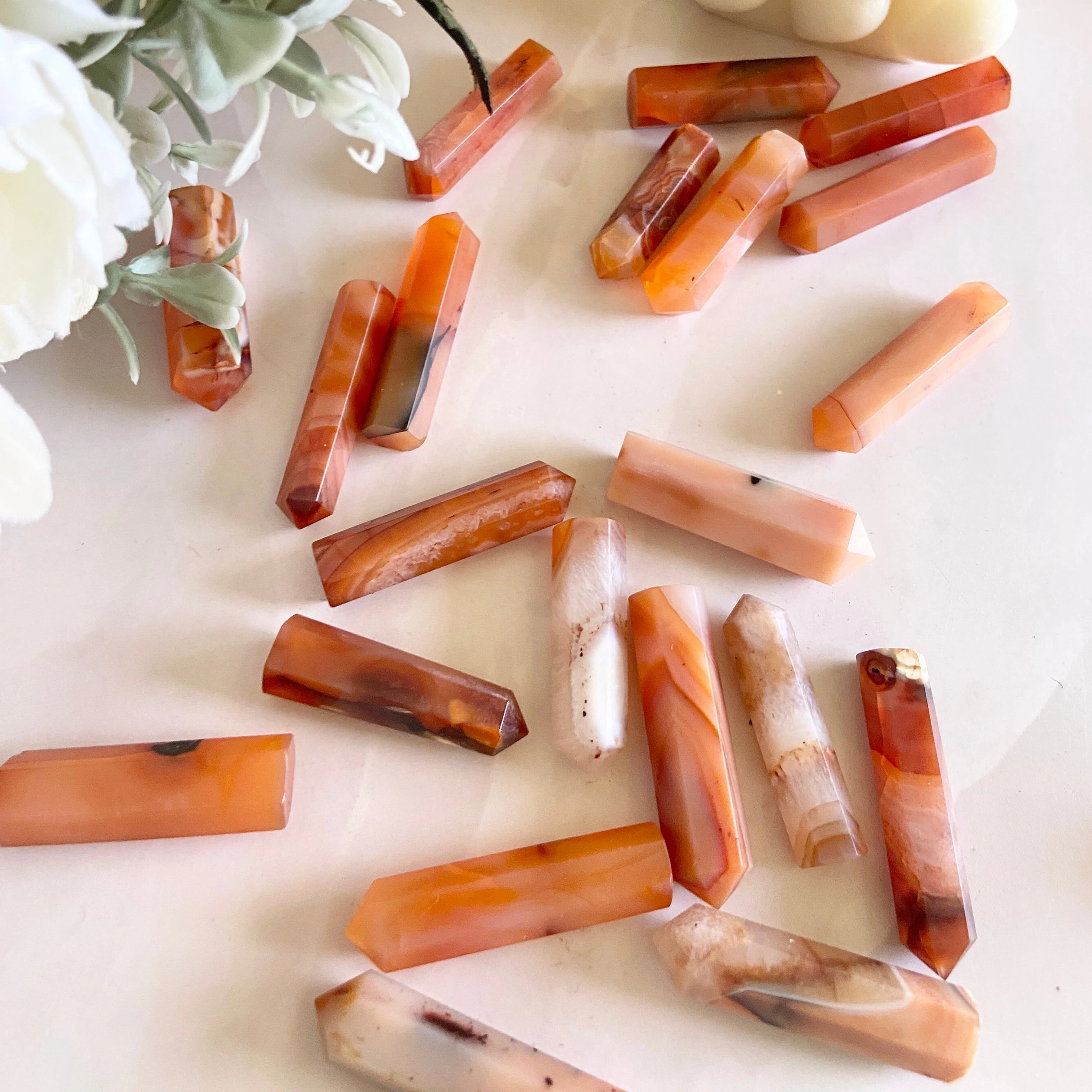 Orange Carnelian mini pencil point | Opportunities & Courage
