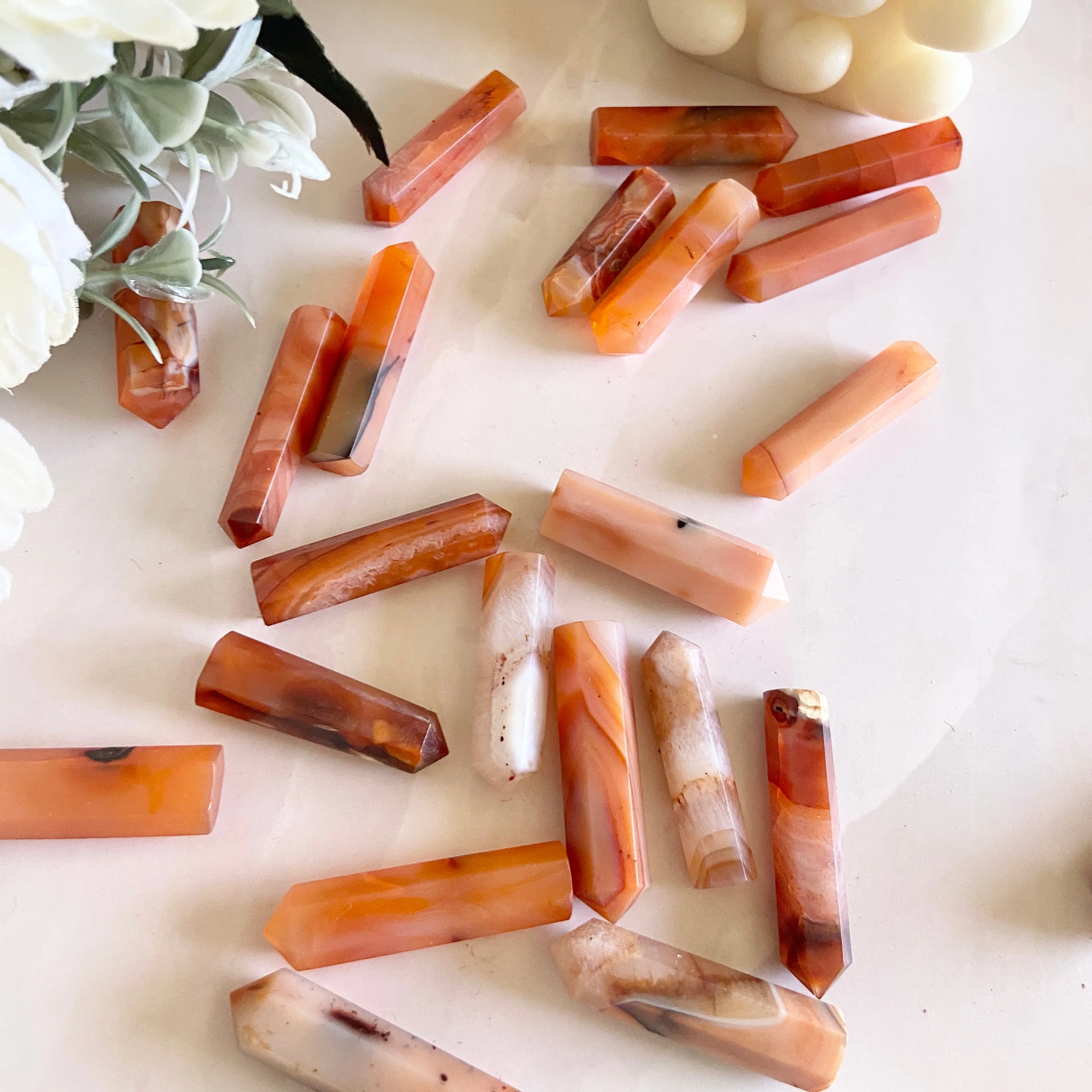 Orange Carnelian mini pencil point | Opportunities & Courage - Image 4