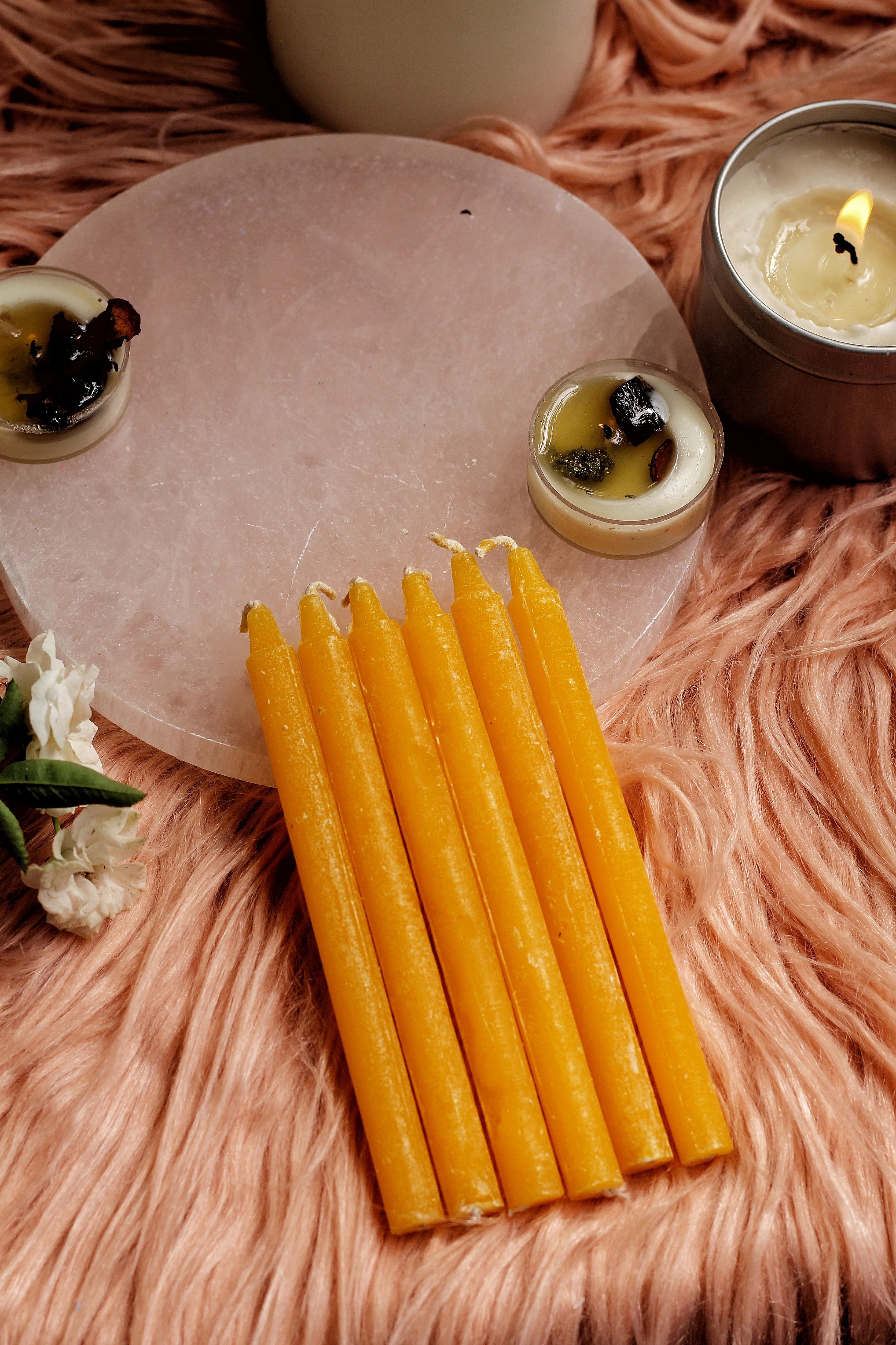 Orange Chime Paraffin Candles | Pencil Candle - Pack of 25 - Image 3