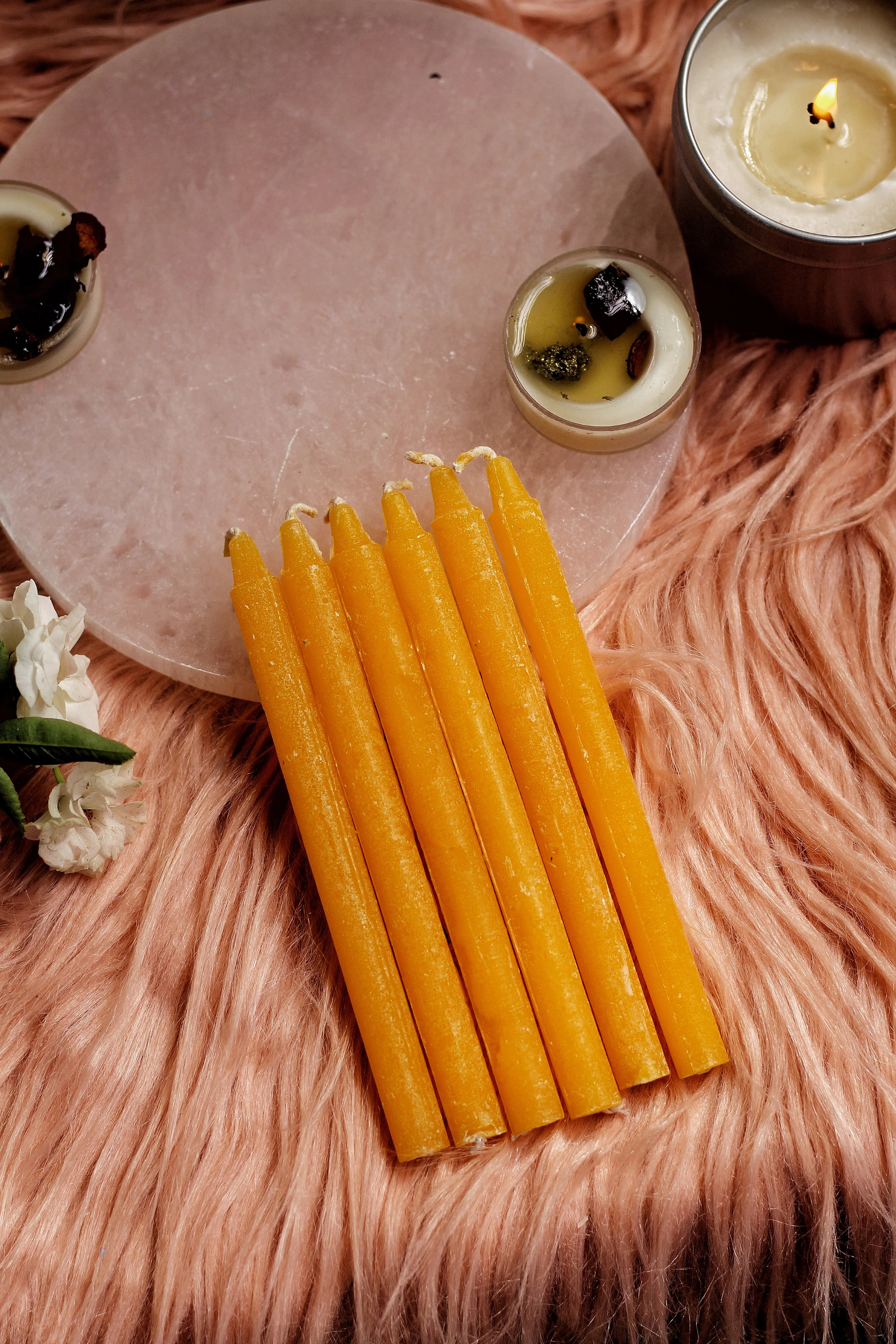 Orange Chime Paraffin Candles | Pencil Candle - Pack of 25 - Image 4