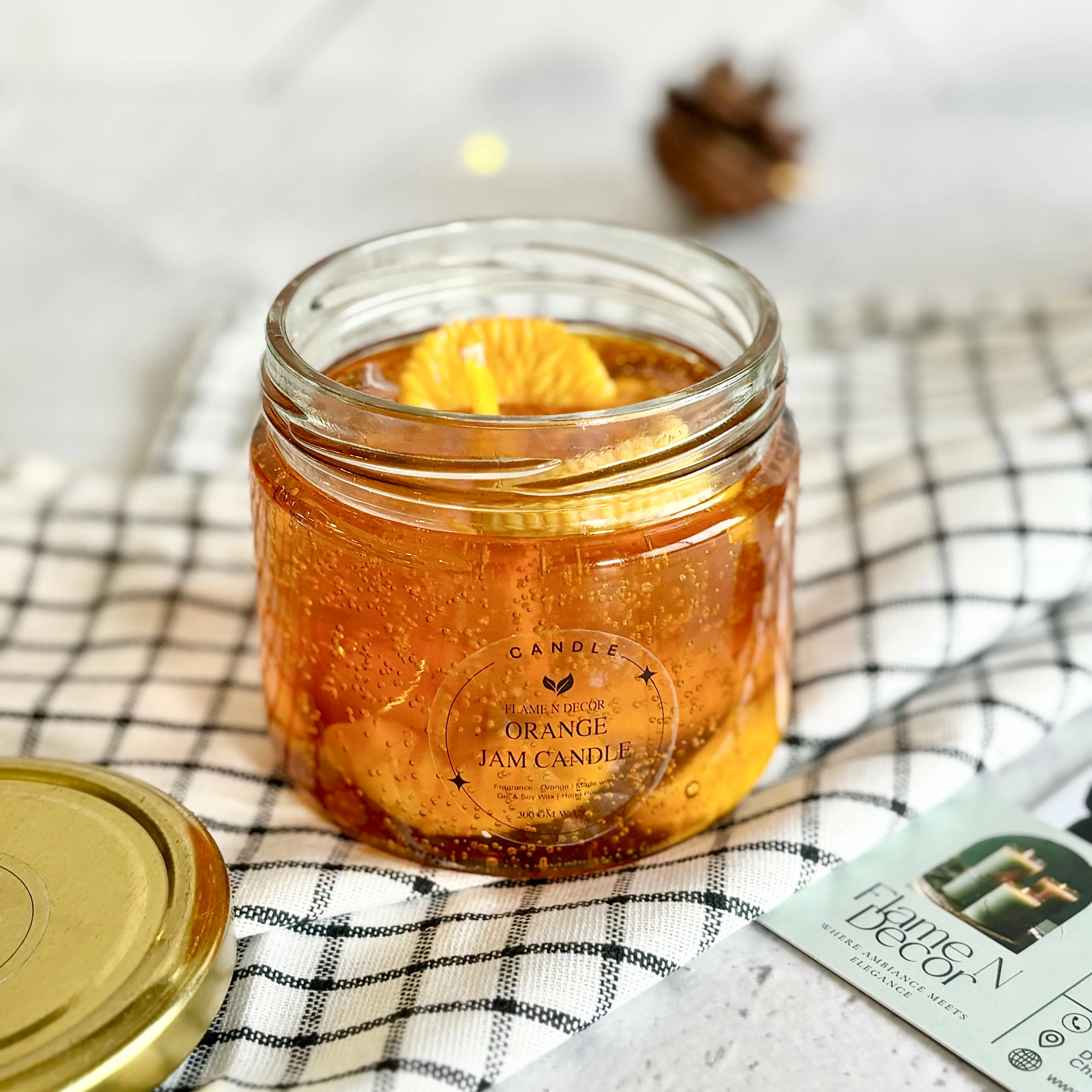 Orange Jam Scented Candle | Dessert Candle - Image 3