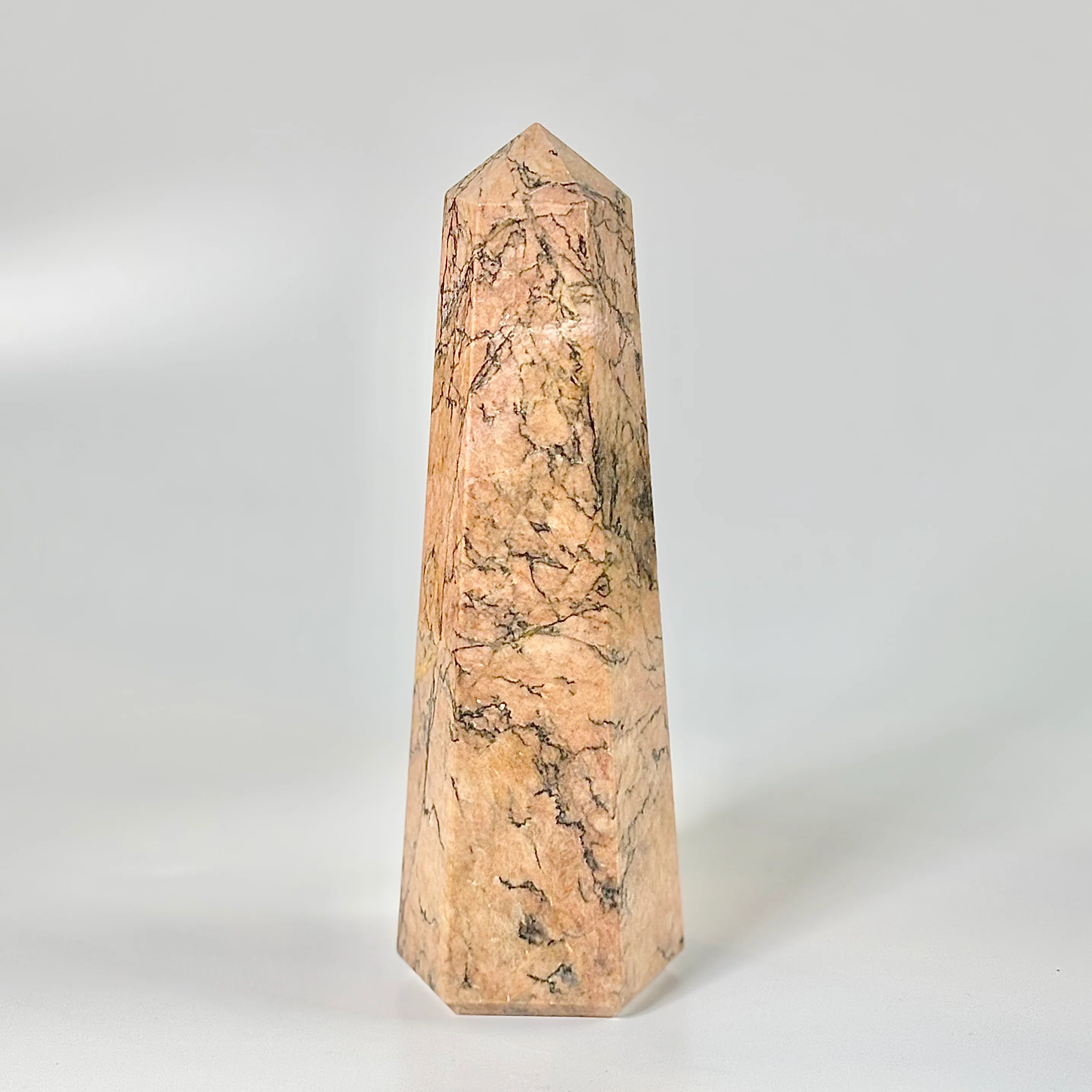 Orange Rhodonite XXL Size Tower - 1450 Gm | 6 facet - Image 4