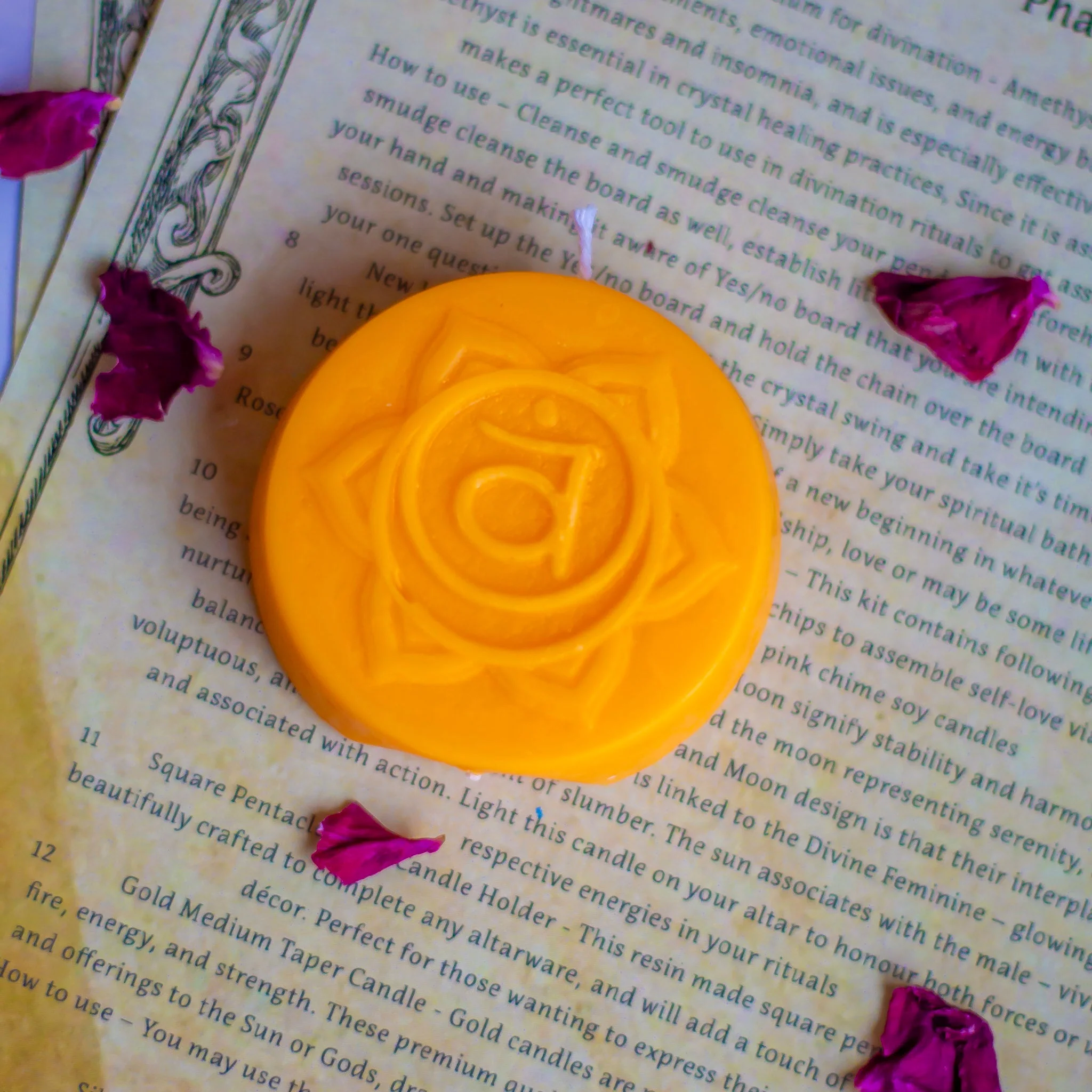 Orange Sacral Chakra Decorative Candle - Pack of 1 | Soy Wax - Image 3