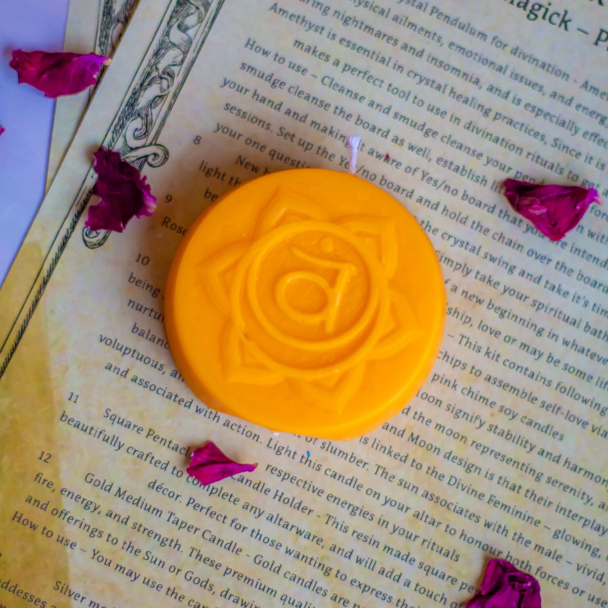 Orange Sacral Chakra Decorative Candle - Pack of 1 | Soy Wax - Image 4