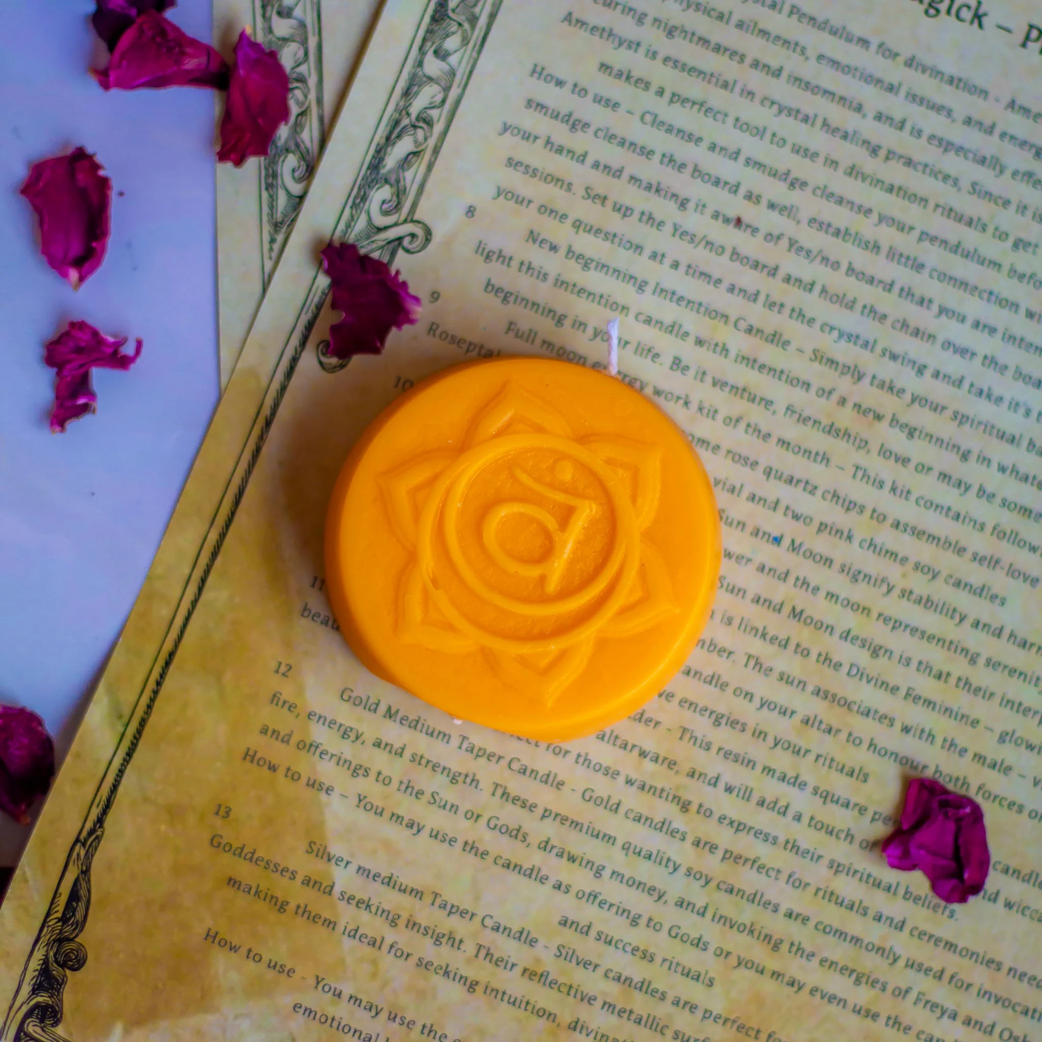 Orange Sacral Chakra Decorative Candle - Pack of 1 | Soy Wax - Image 5