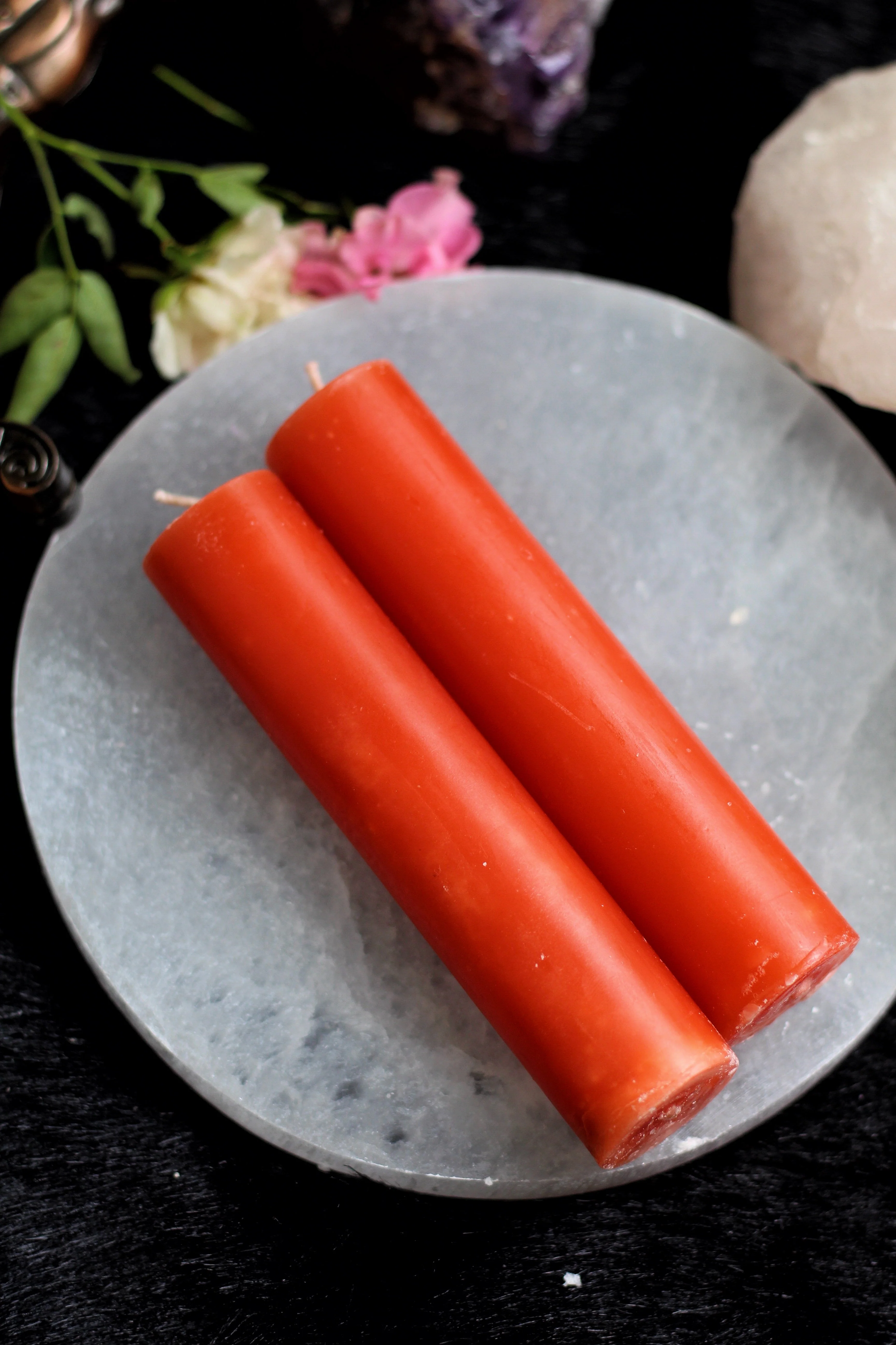 Orange Thick Candle